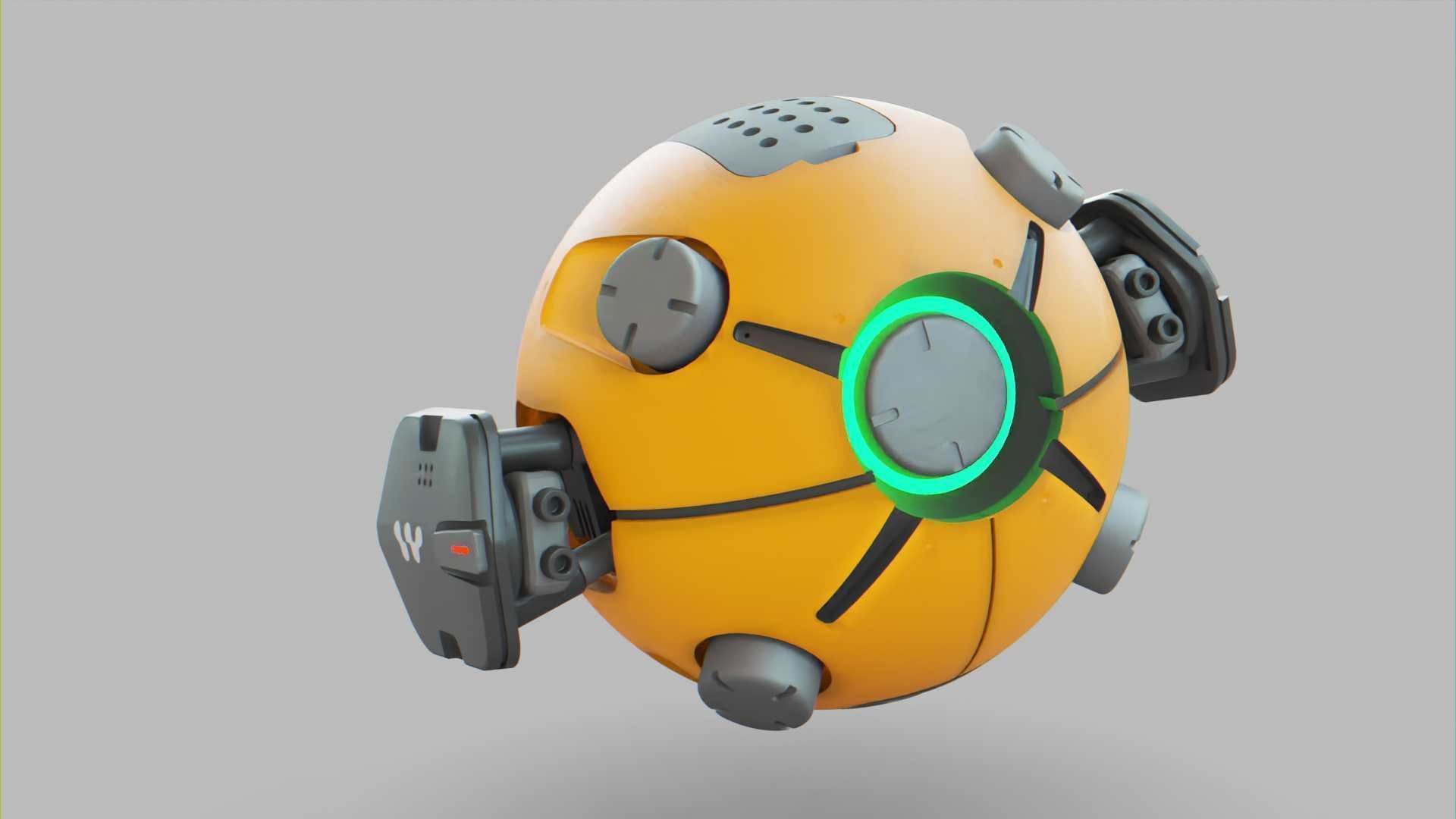 BALL DROID F-100 RIGGED 3D model_6