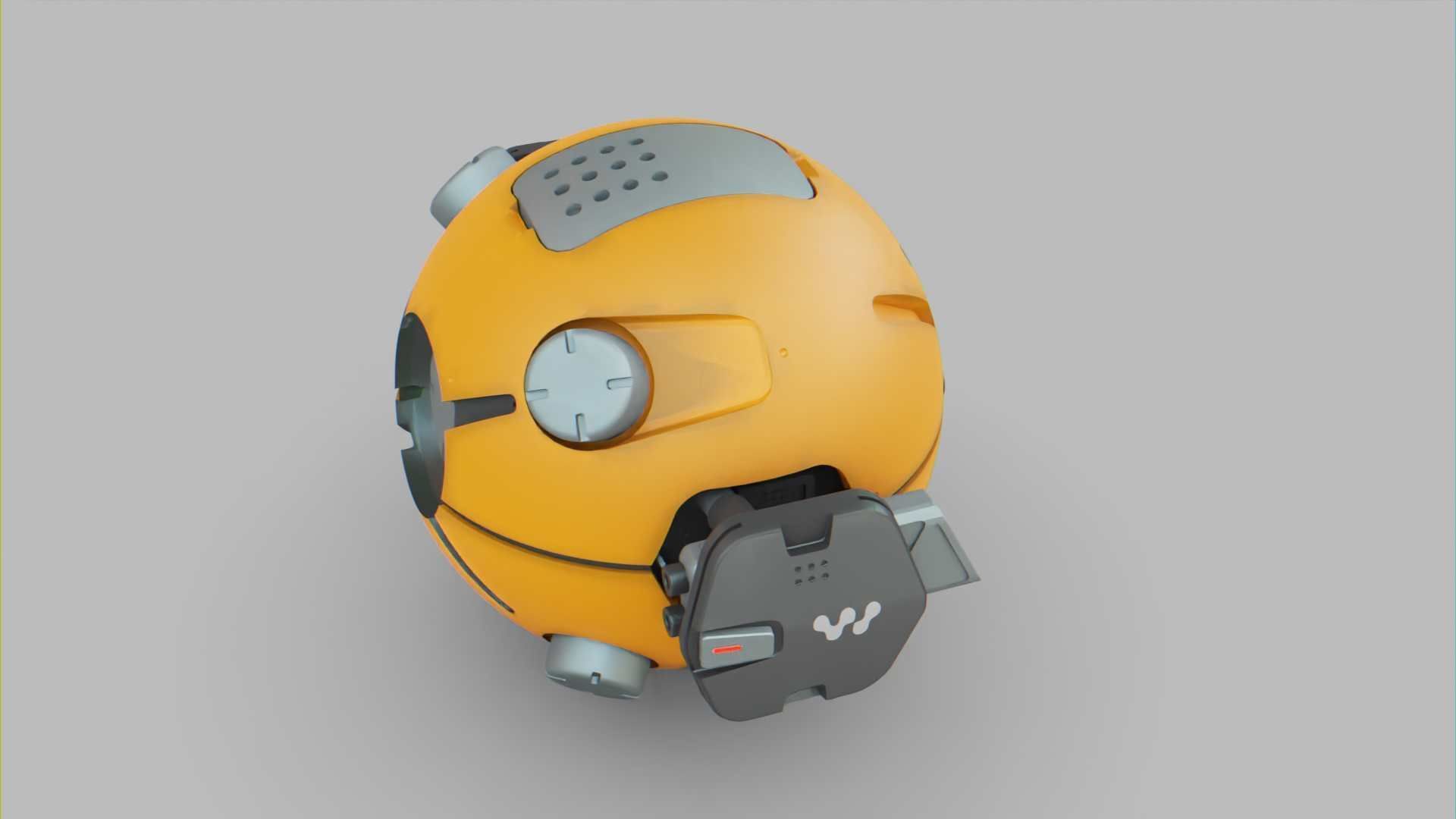 BALL DROID F-100 RIGGED 3D model_23