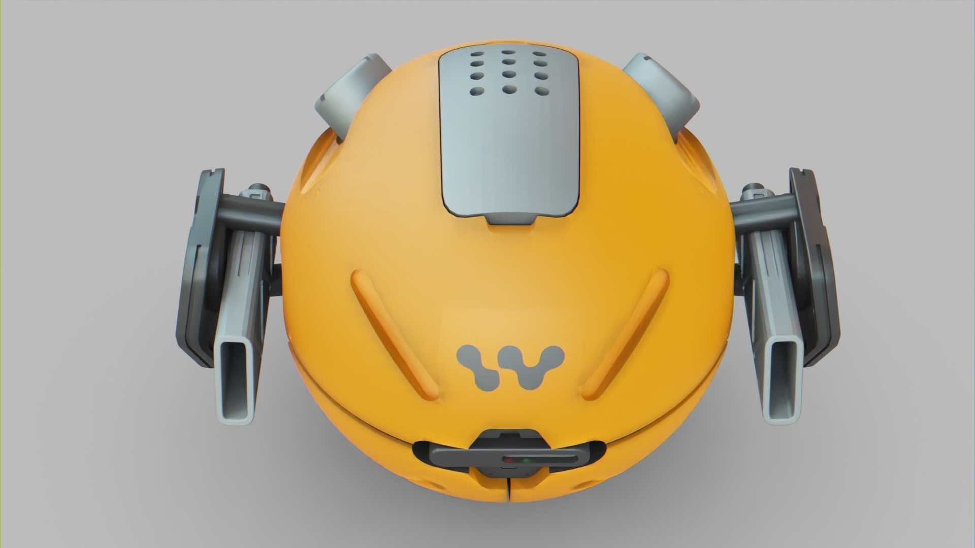 BALL DROID F-100 RIGGED 3D model_28