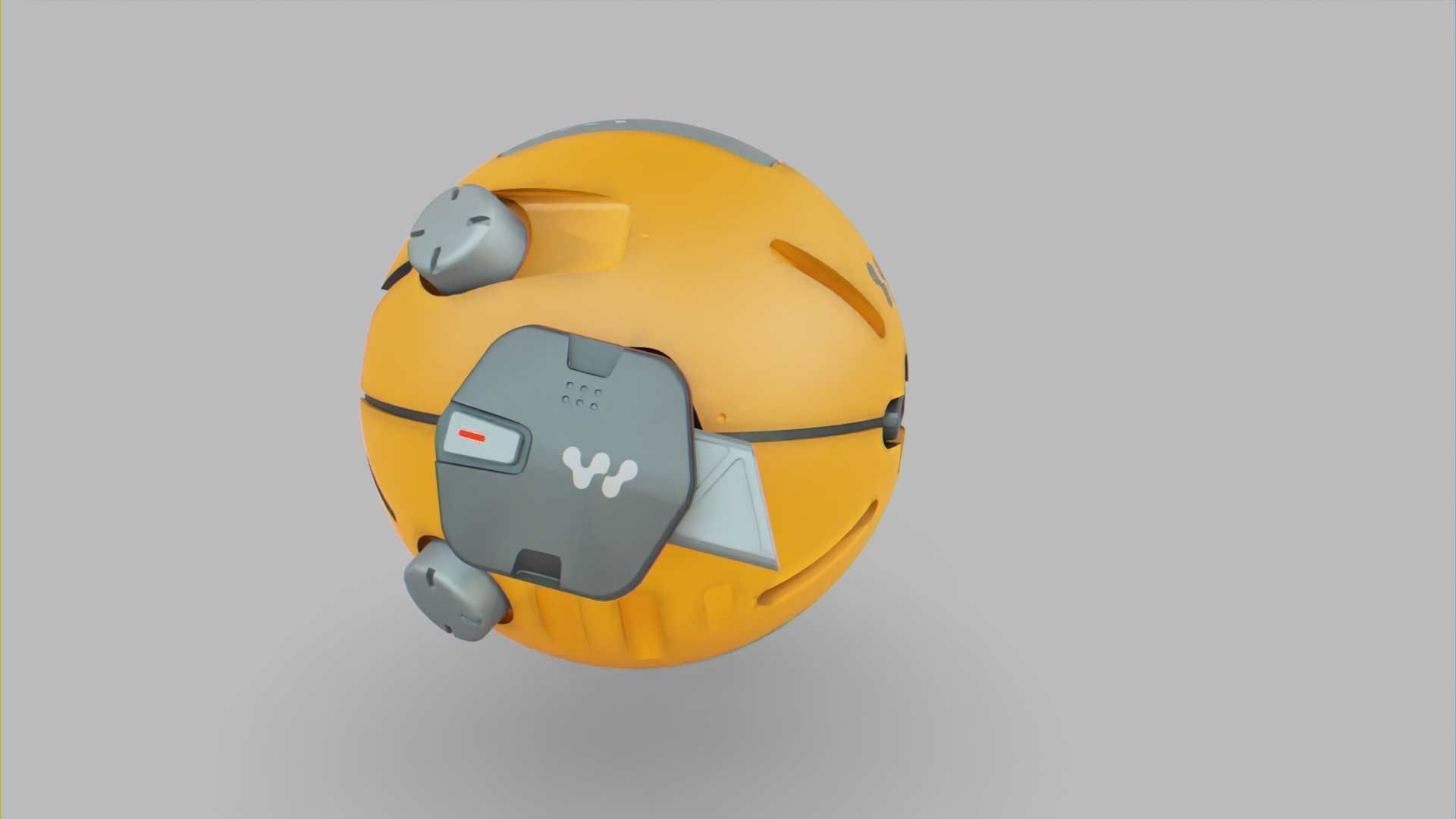 BALL DROID F-100 RIGGED 3D model_13