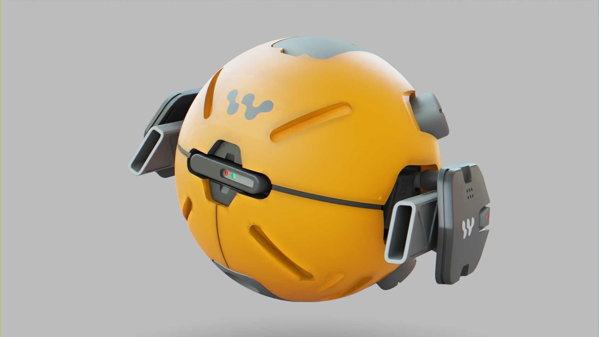 BALL DROID F-100 RIGGED 3D model_17