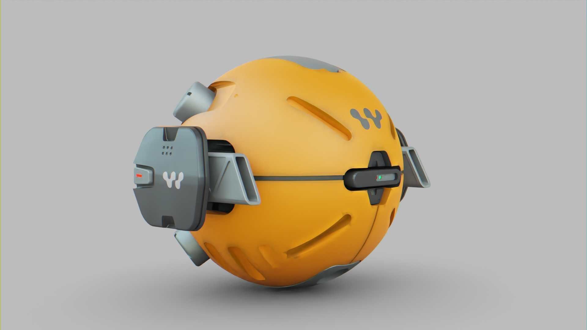 BALL DROID F-100 RIGGED 3D model_25