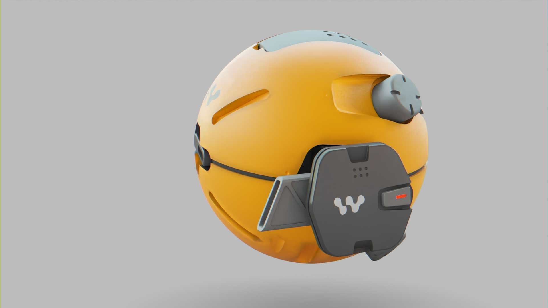 BALL DROID F-100 RIGGED 3D model_1