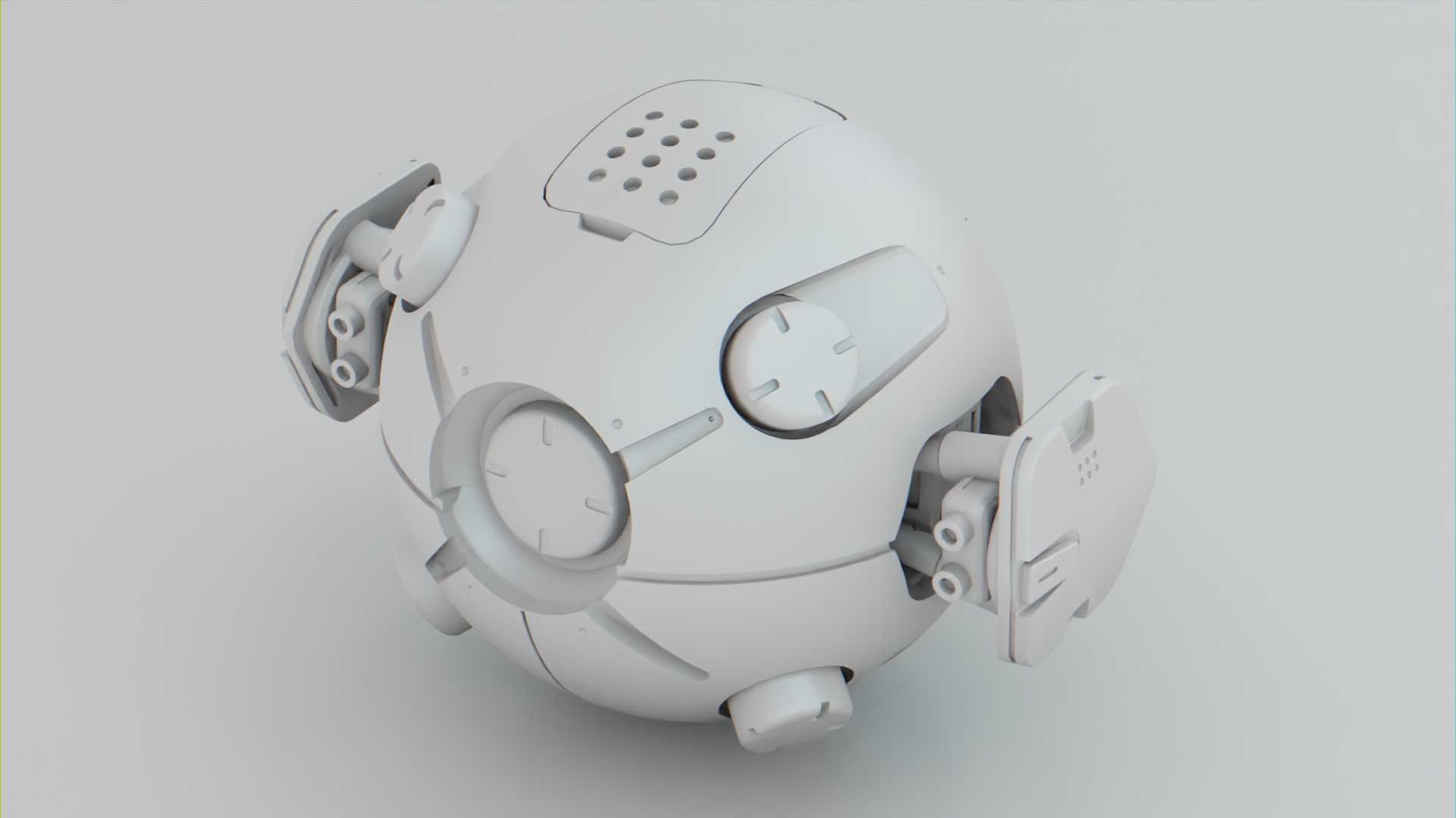 BALL DROID F-100 RIGGED 3D model_33