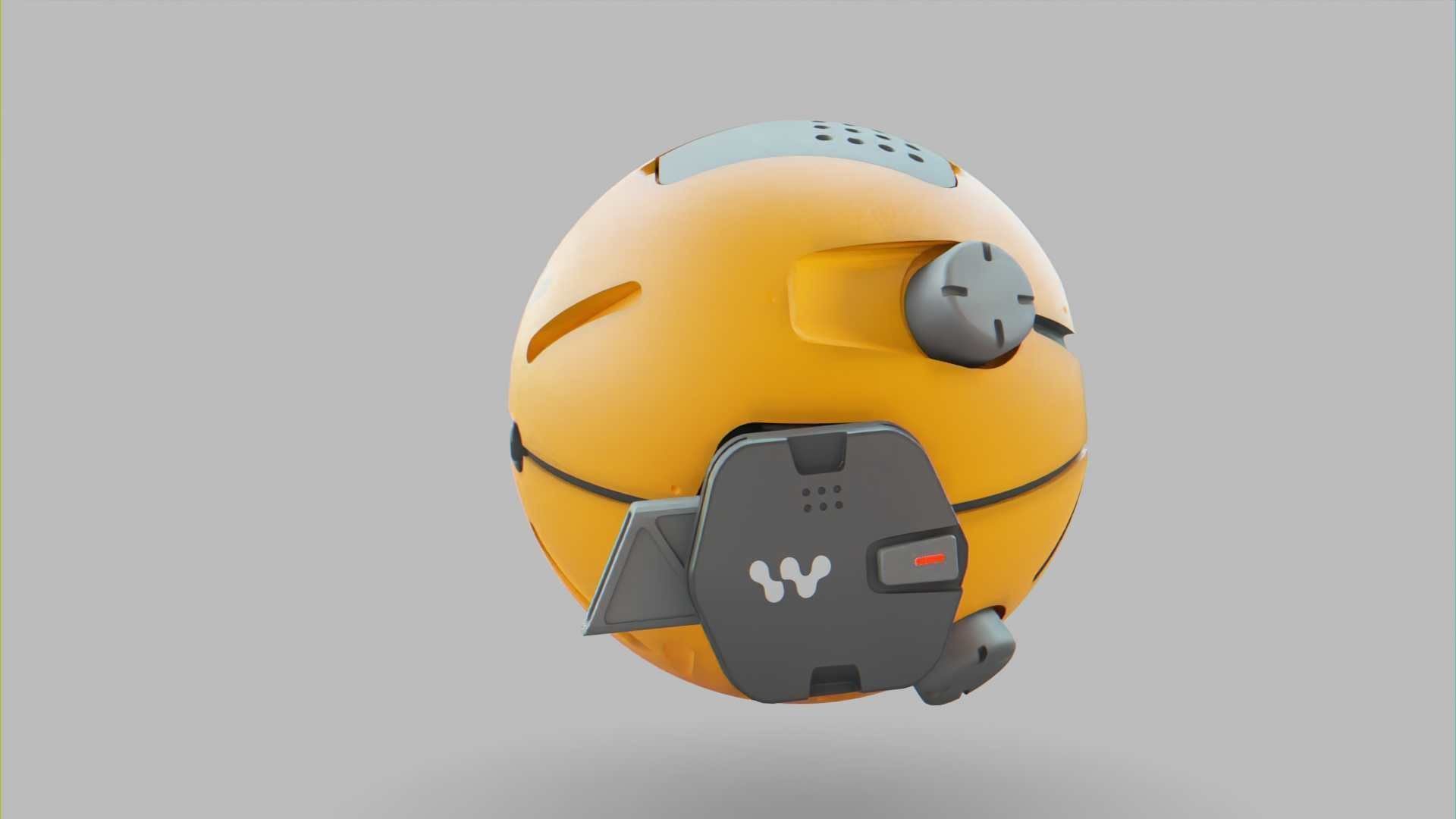 BALL DROID F-100 RIGGED 3D model_2
