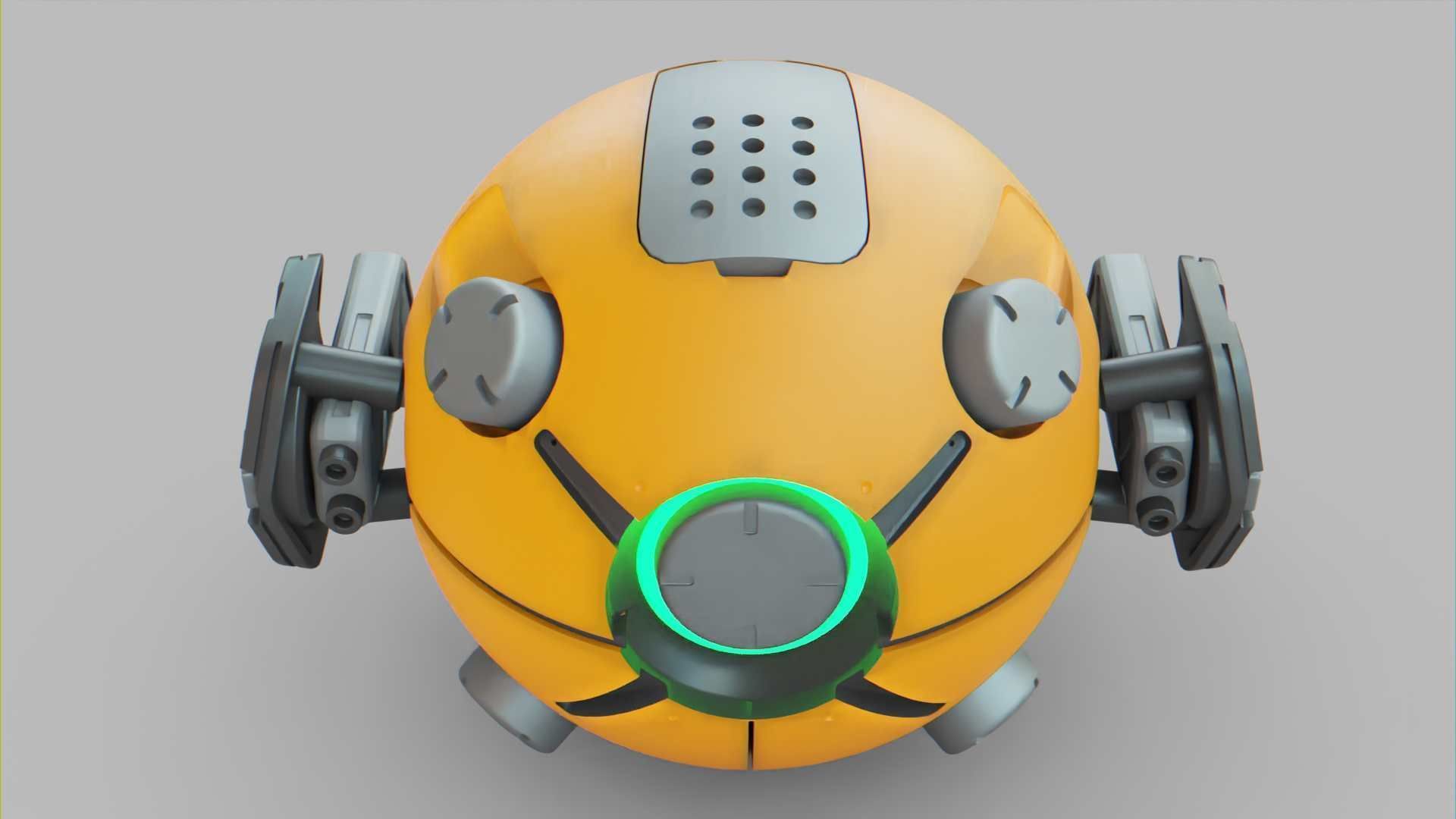 BALL DROID F-100 RIGGED 3D model_29