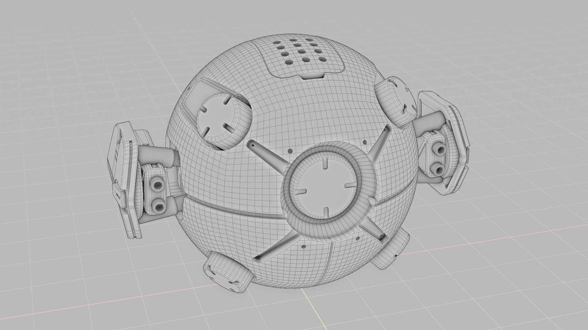 BALL DROID F-100 RIGGED 3D model_37