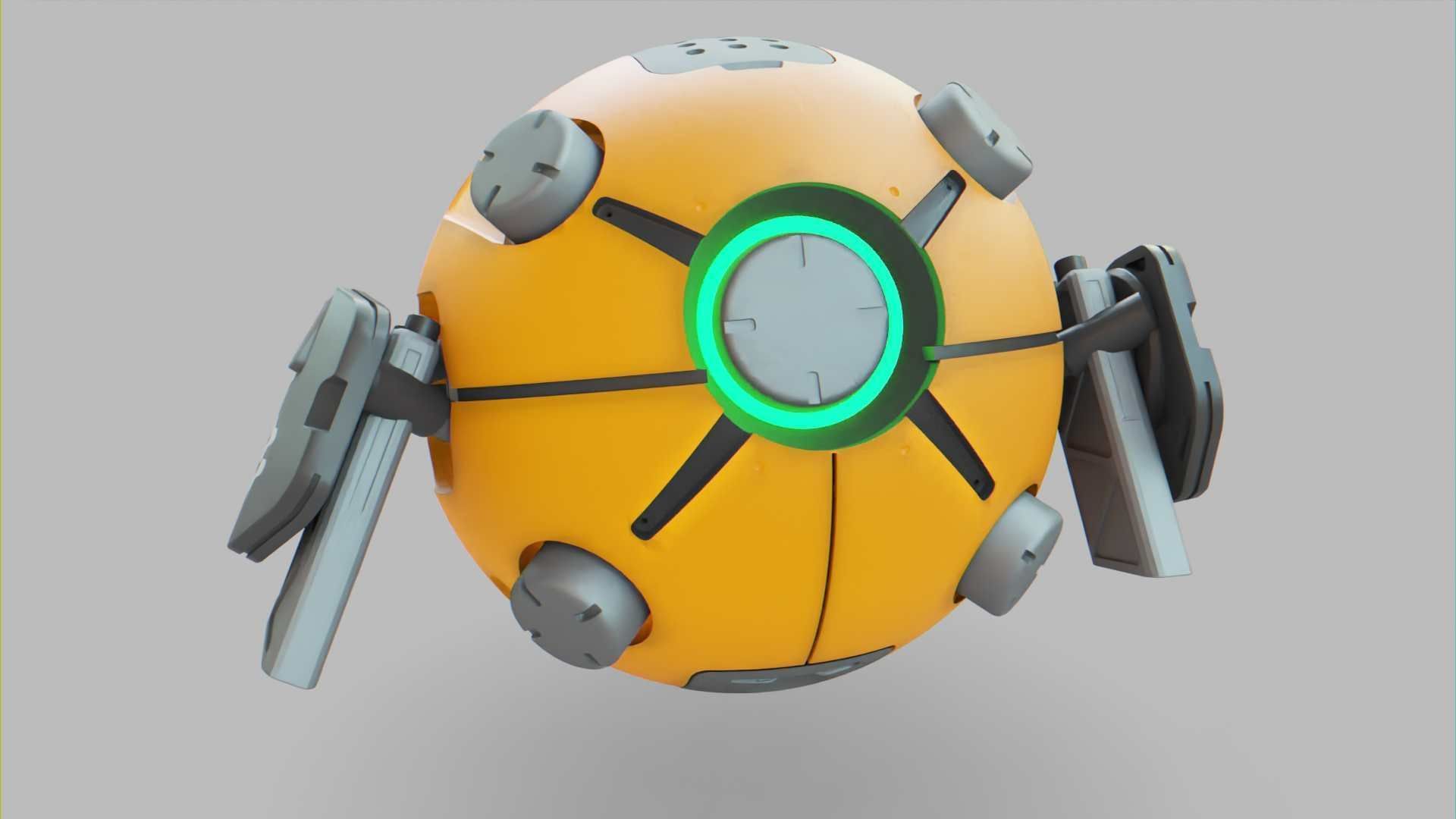 BALL DROID F-100 RIGGED 3D model_21