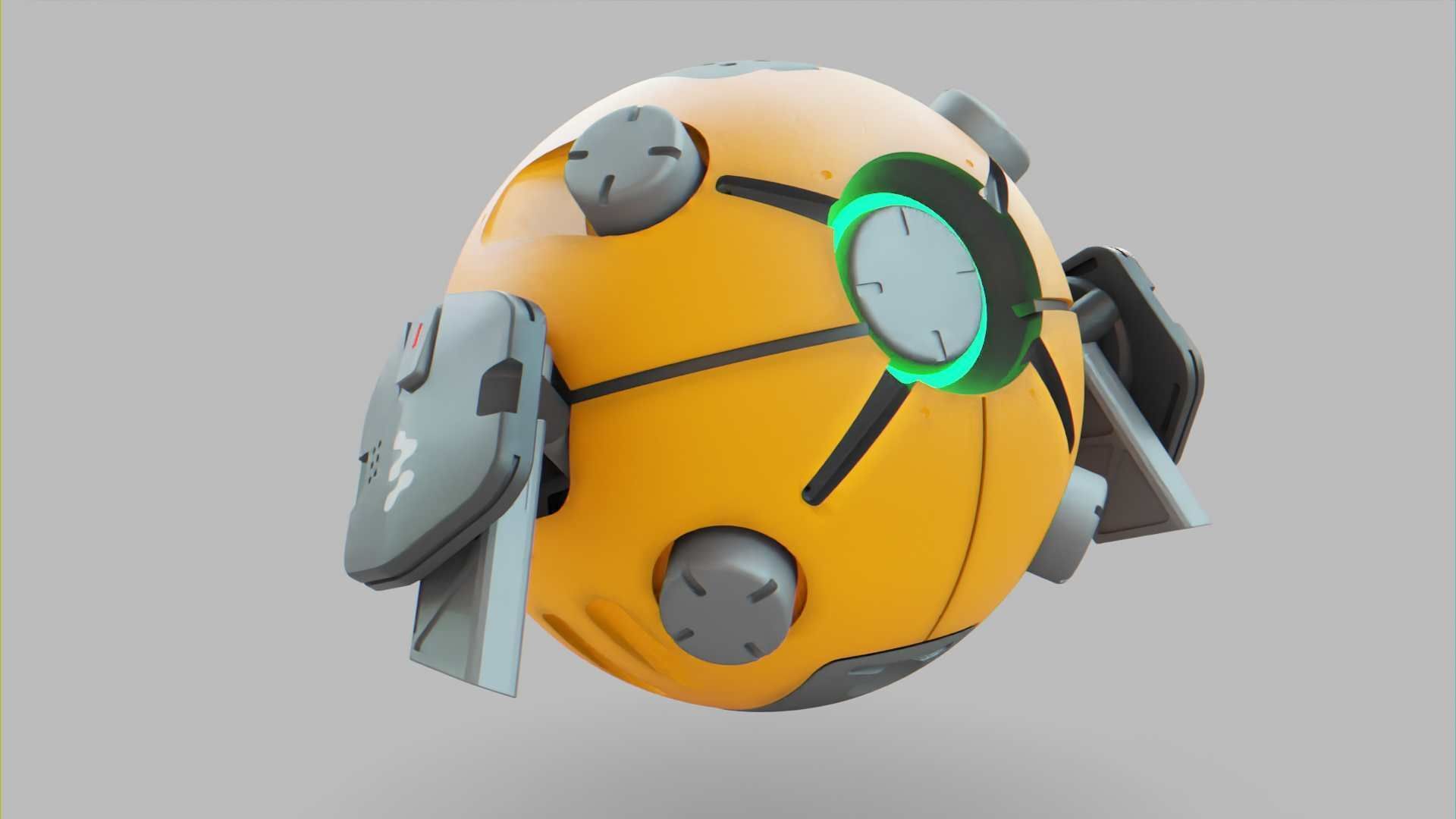 BALL DROID F-100 RIGGED 3D model_20