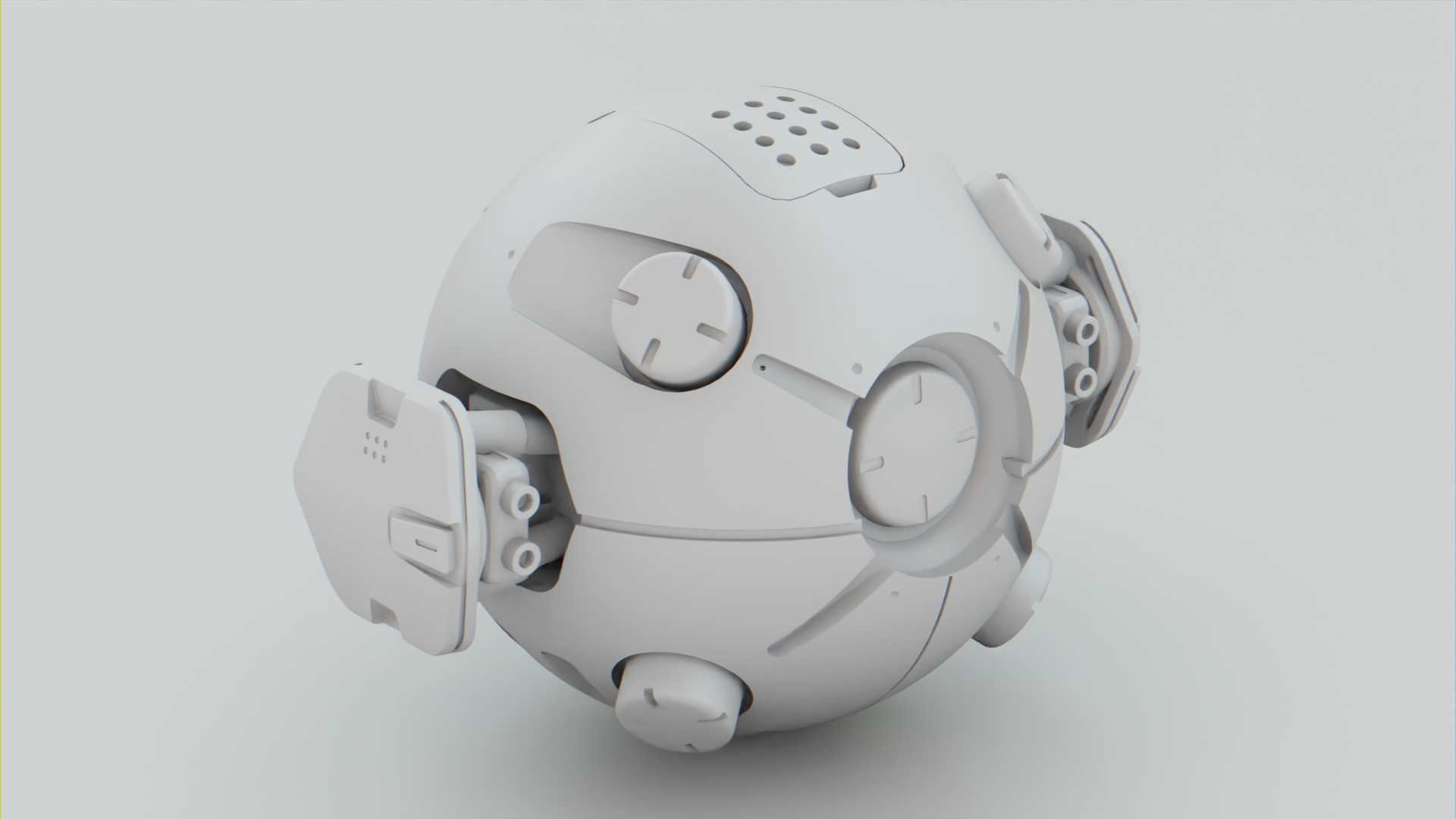 BALL DROID F-100 RIGGED 3D model_32