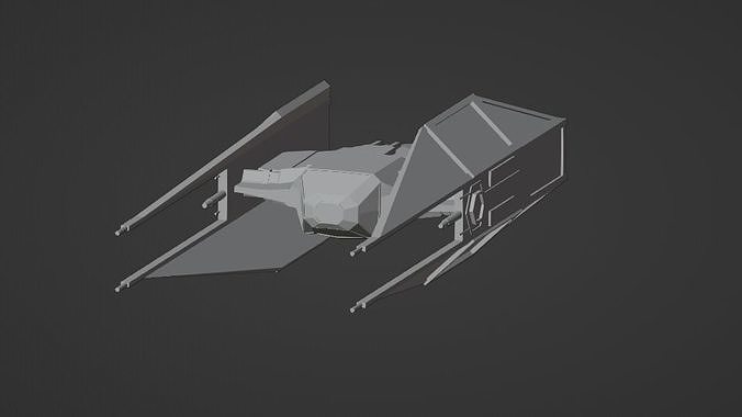 Low-Poly TIE Silencer 3D print model