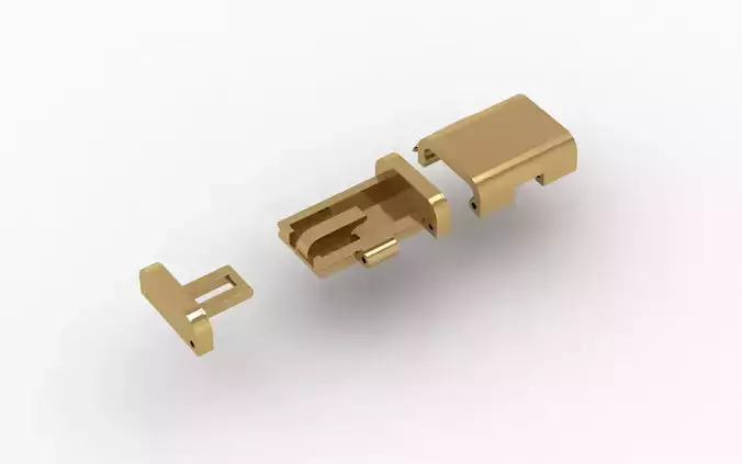 lock clasp for bracelet chain Free 3D print model