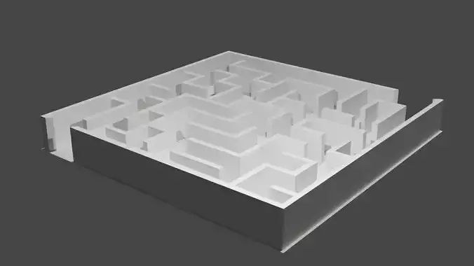 Low Poly Maze 3D Model