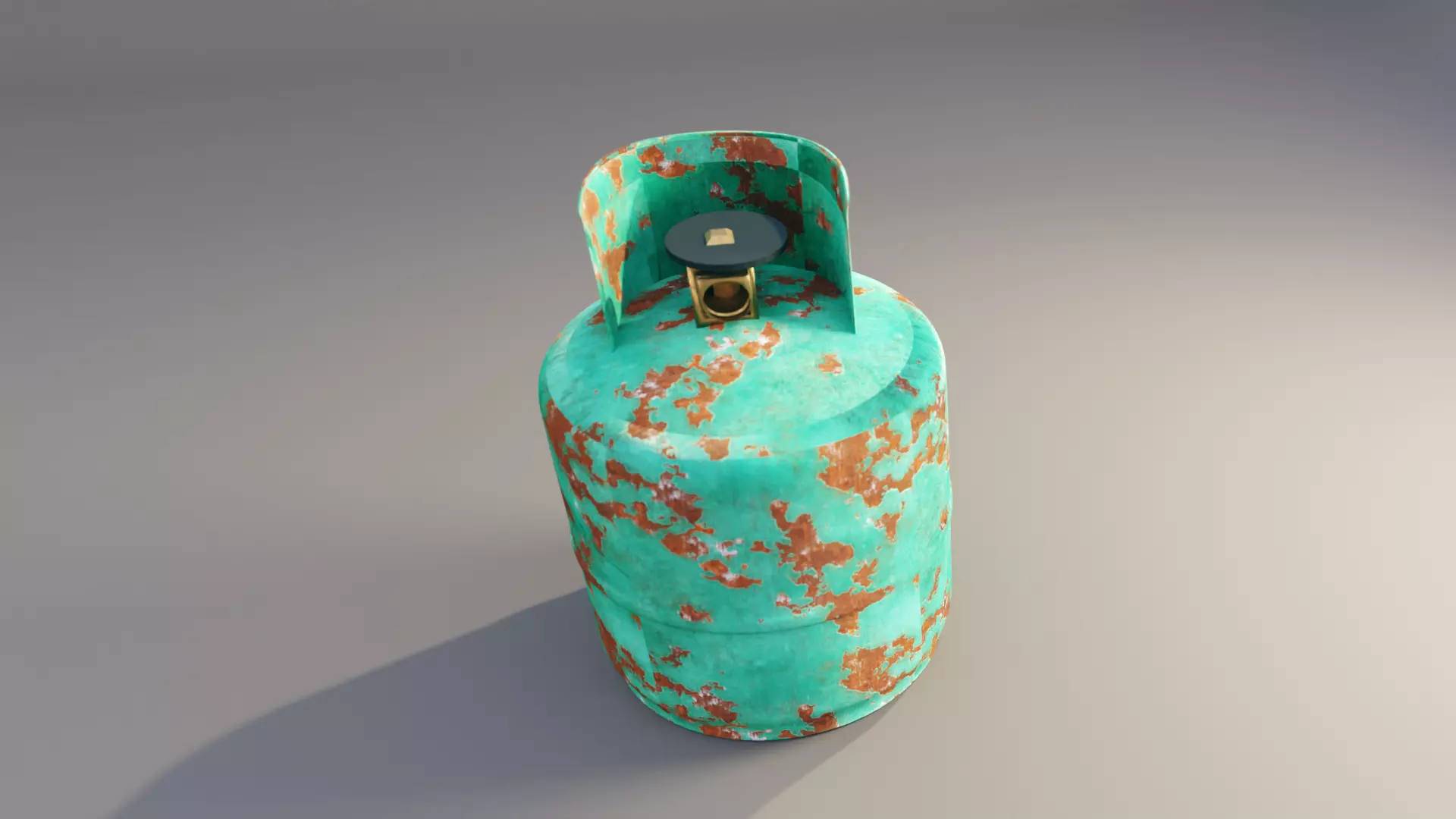  gas cylinder Low-poly 3D model_0