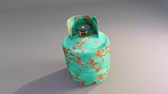  gas cylinder Low-poly 3D model