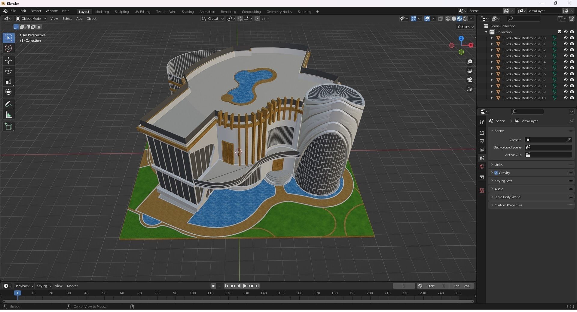 0020 - New Modern Villa - 2Ds Drawing - 3Ds Files 3D model_28