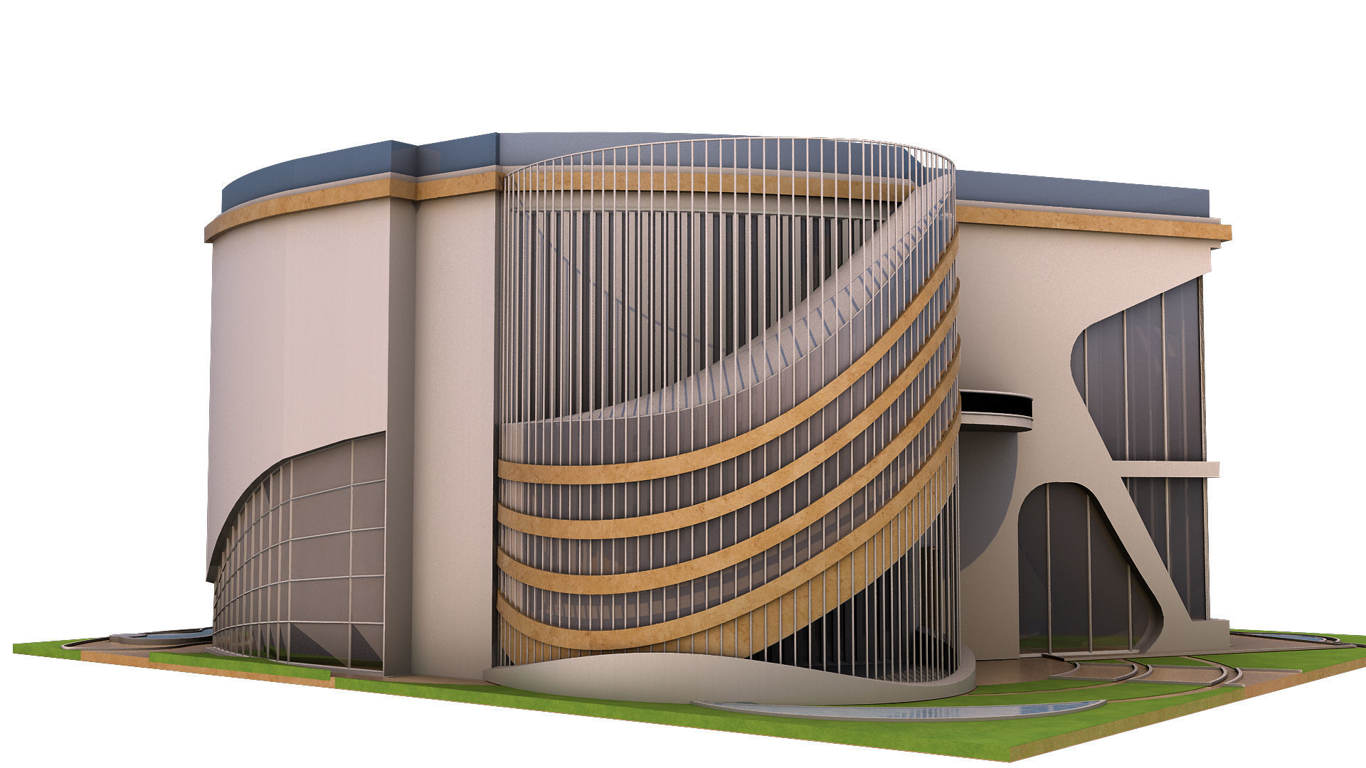 0020 - New Modern Villa - 2Ds Drawing - 3Ds Files 3D model_3