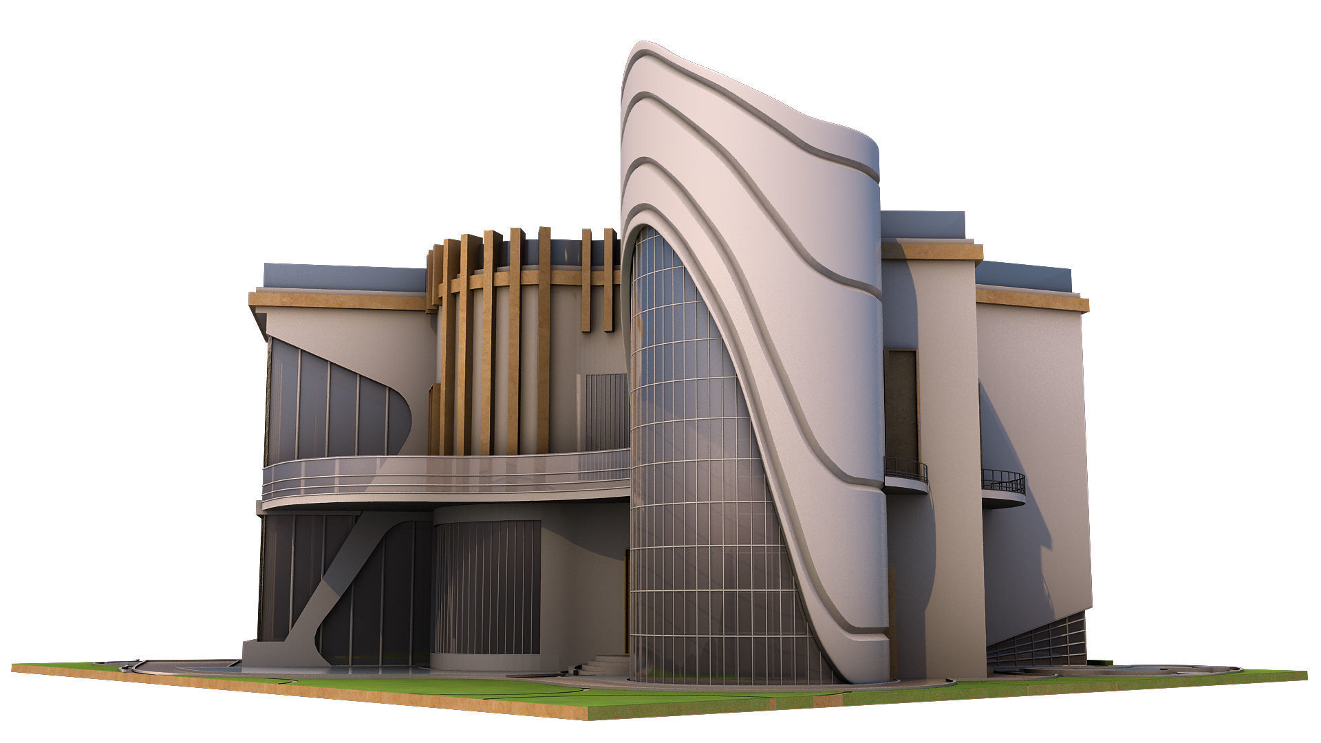 0020 - New Modern Villa - 2Ds Drawing - 3Ds Files 3D model_1