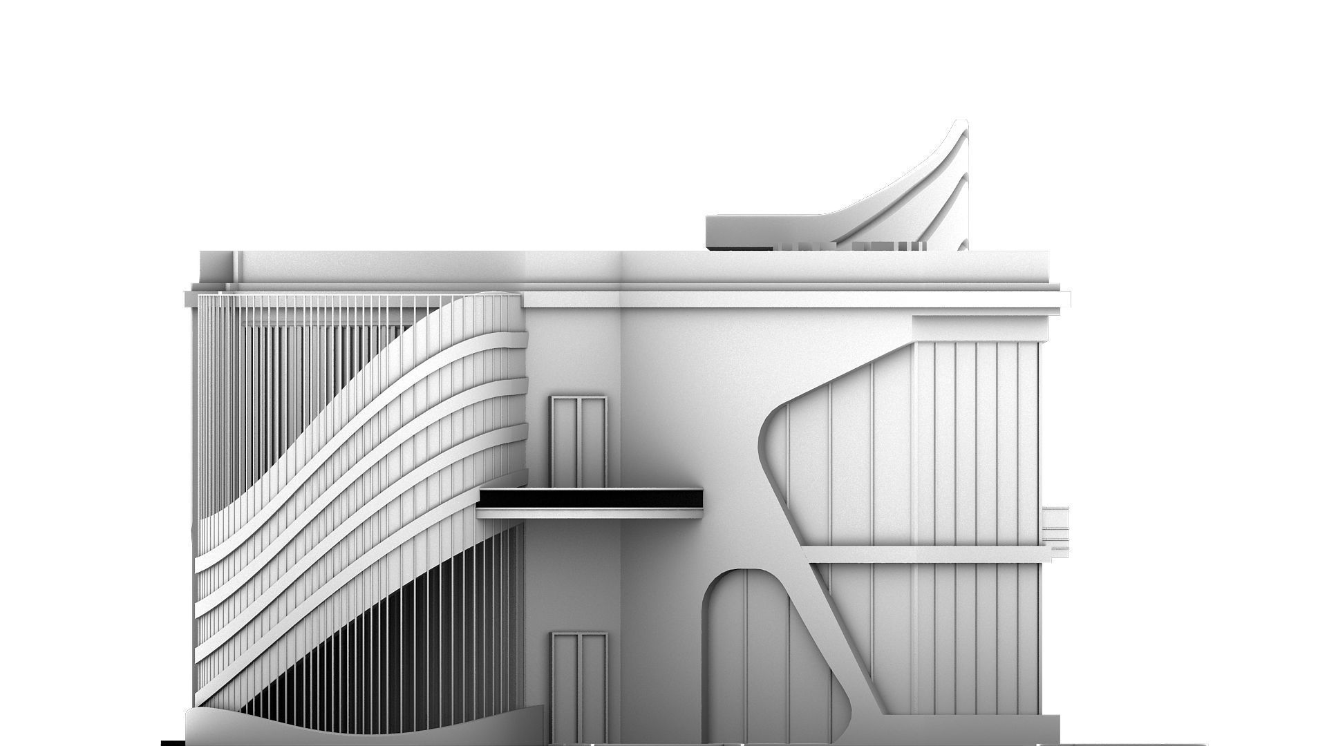 0020 - New Modern Villa - 2Ds Drawing - 3Ds Files 3D model_16