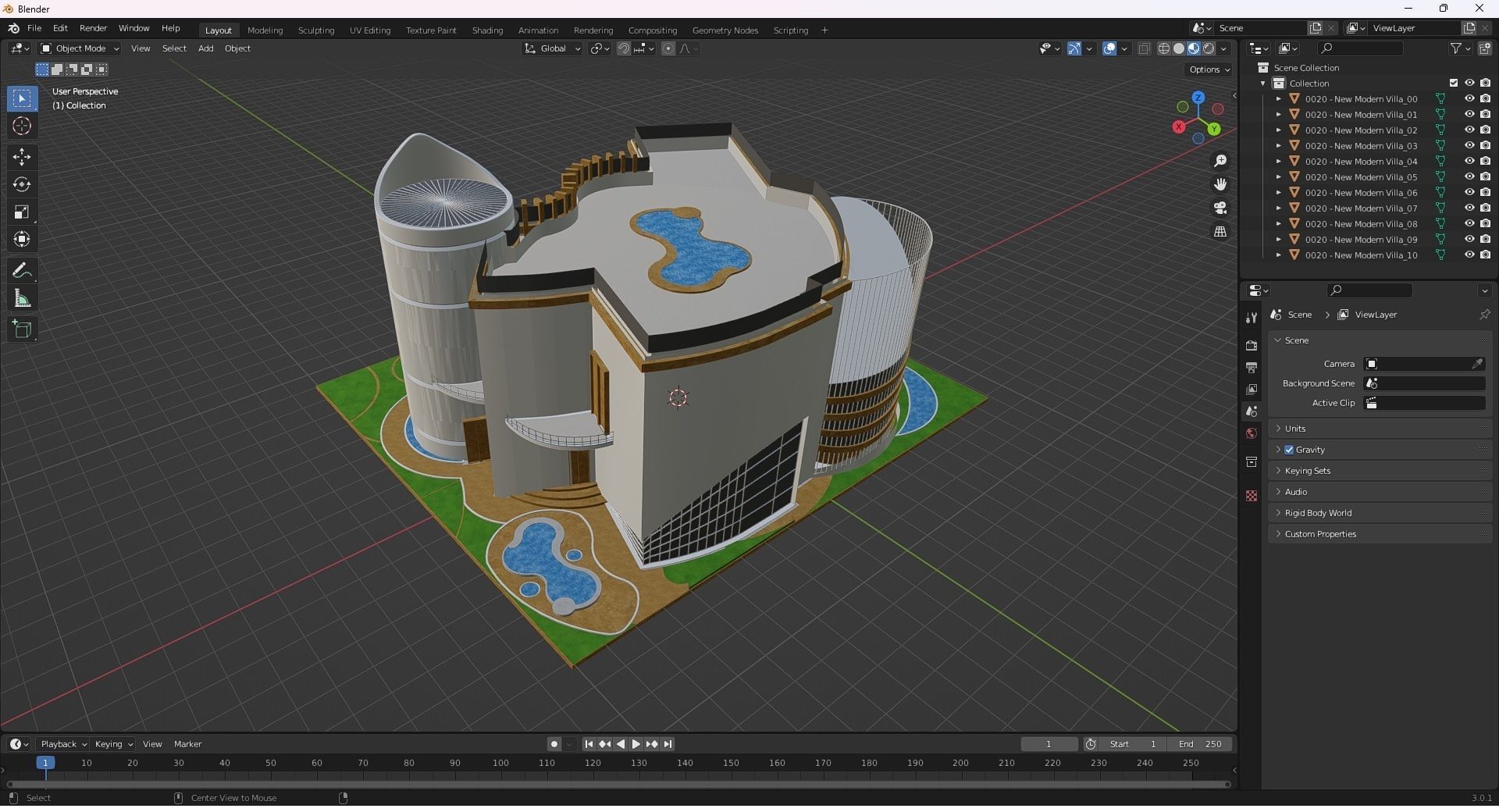 0020 - New Modern Villa - 2Ds Drawing - 3Ds Files 3D model_29