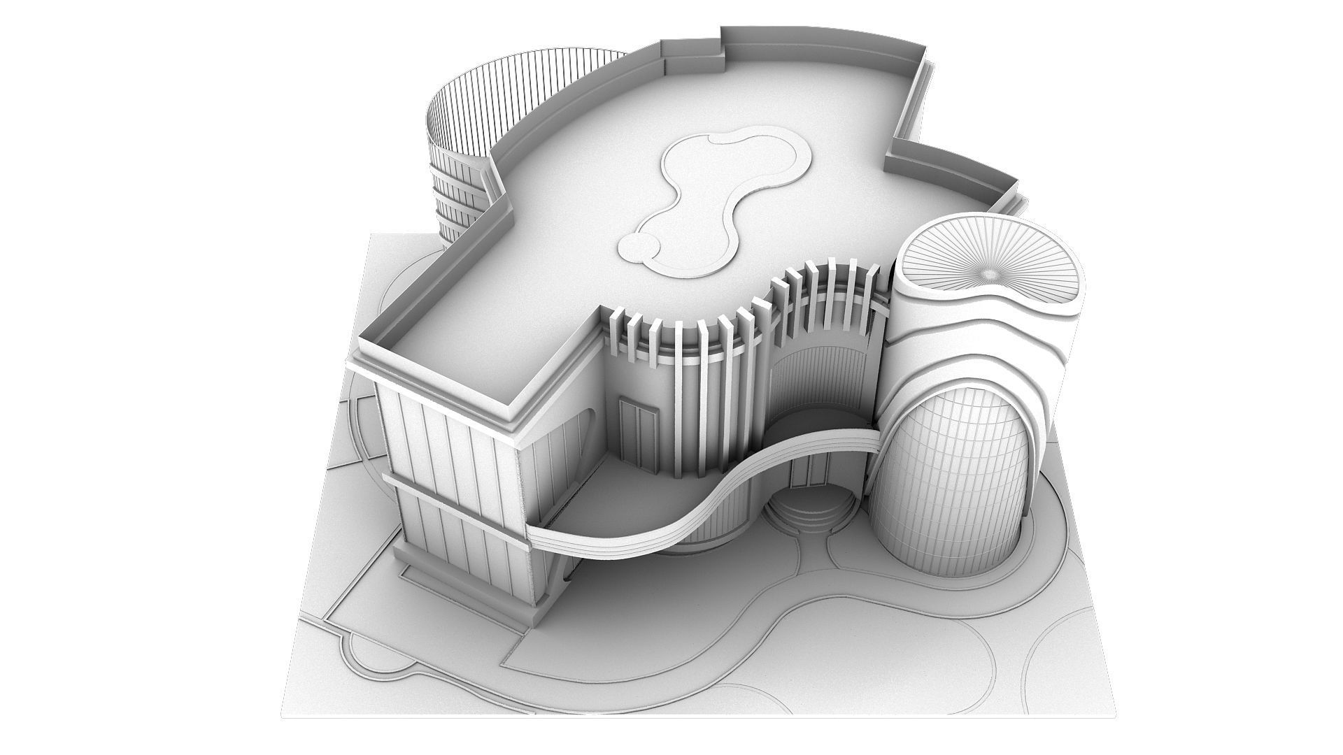 0020 - New Modern Villa - 2Ds Drawing - 3Ds Files 3D model_23