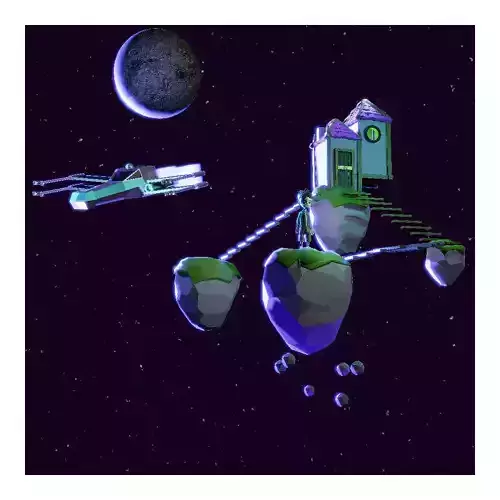3d low poly game envirenment  Low-poly 3D model