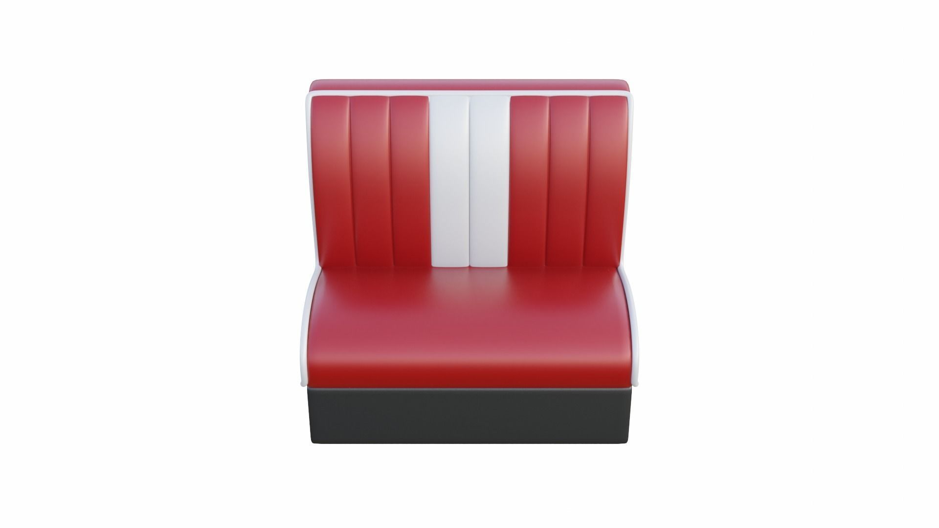 Retro Diner Booth 1 Low-poly 3D model_3