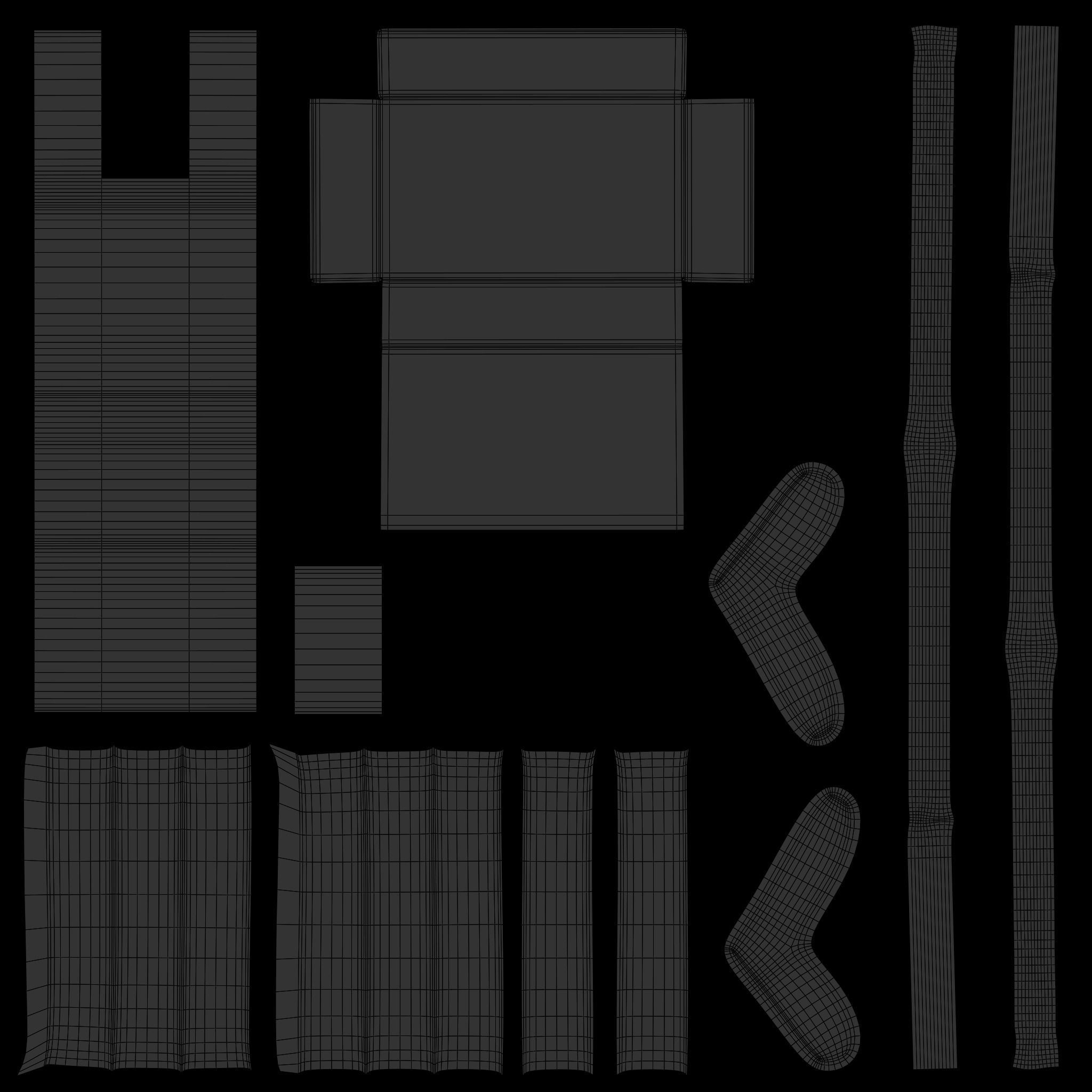 Retro Diner Booth 1 Low-poly 3D model_13