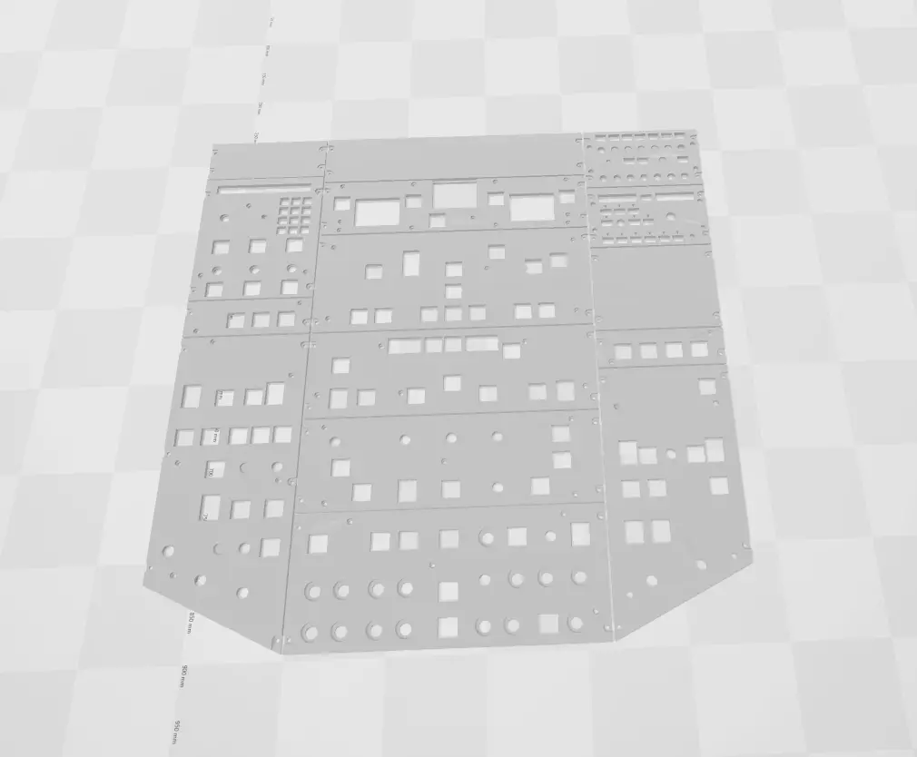 COMPLETE A320 OVERHEAD PANEL 3D print model_0