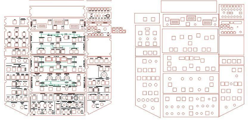 COMPLETE A320 OVERHEAD PANEL 3D print model_1