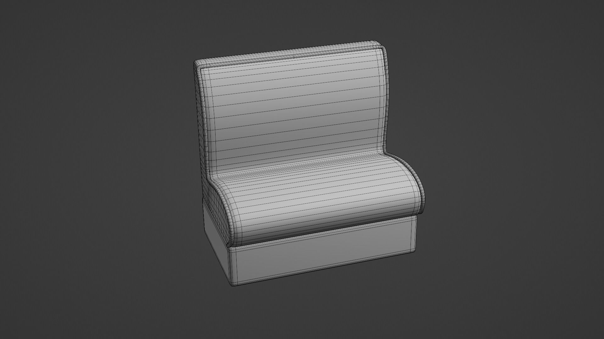 Retro Diner Booth 2 Low-poly 3D model_9