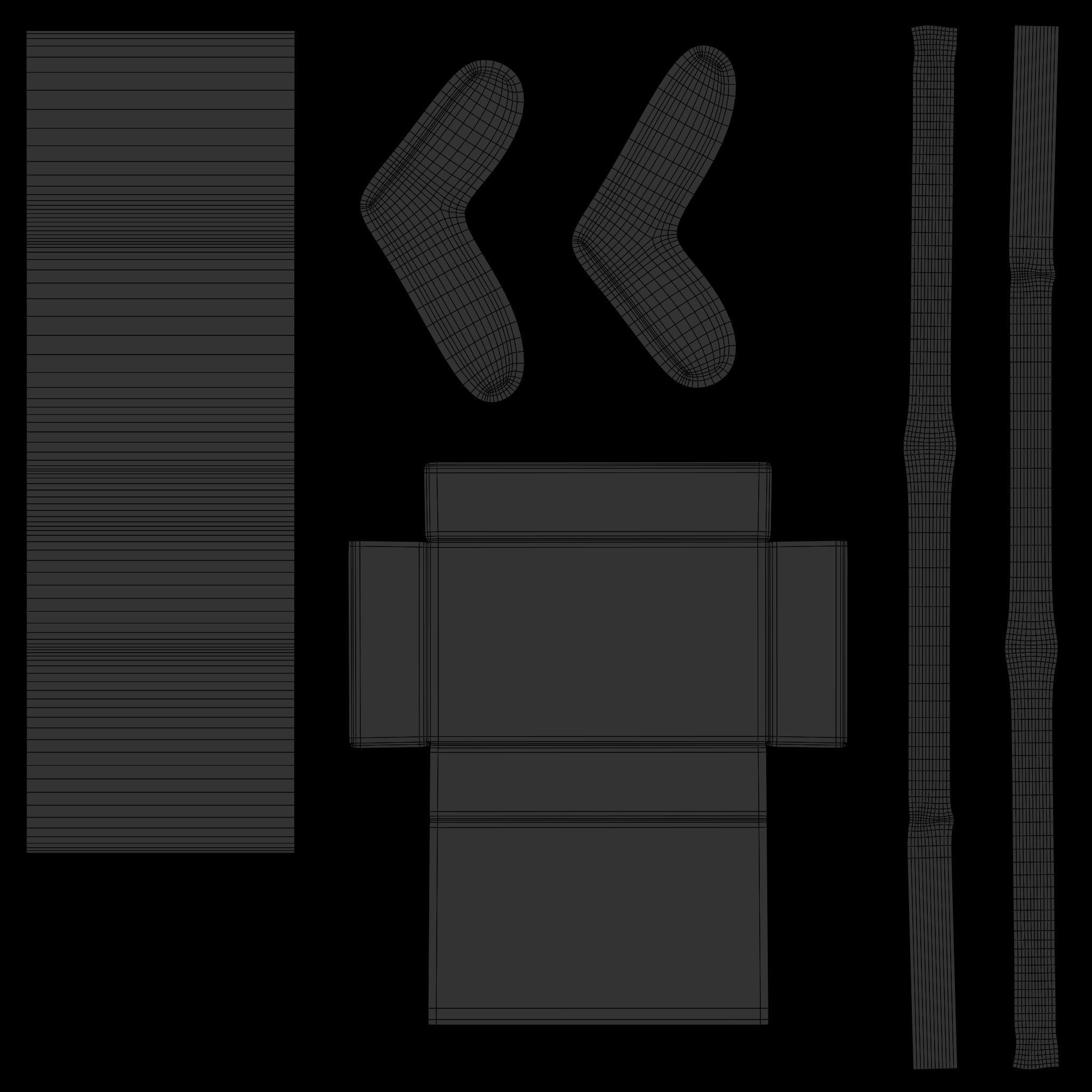 Retro Diner Booth 2 Low-poly 3D model_13