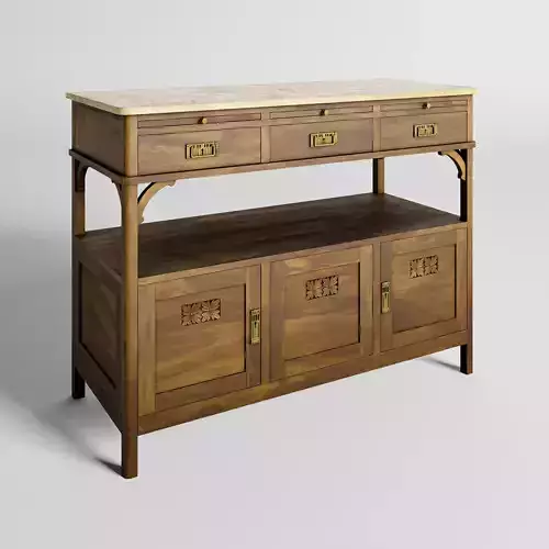 Old Wooden Sideboard 