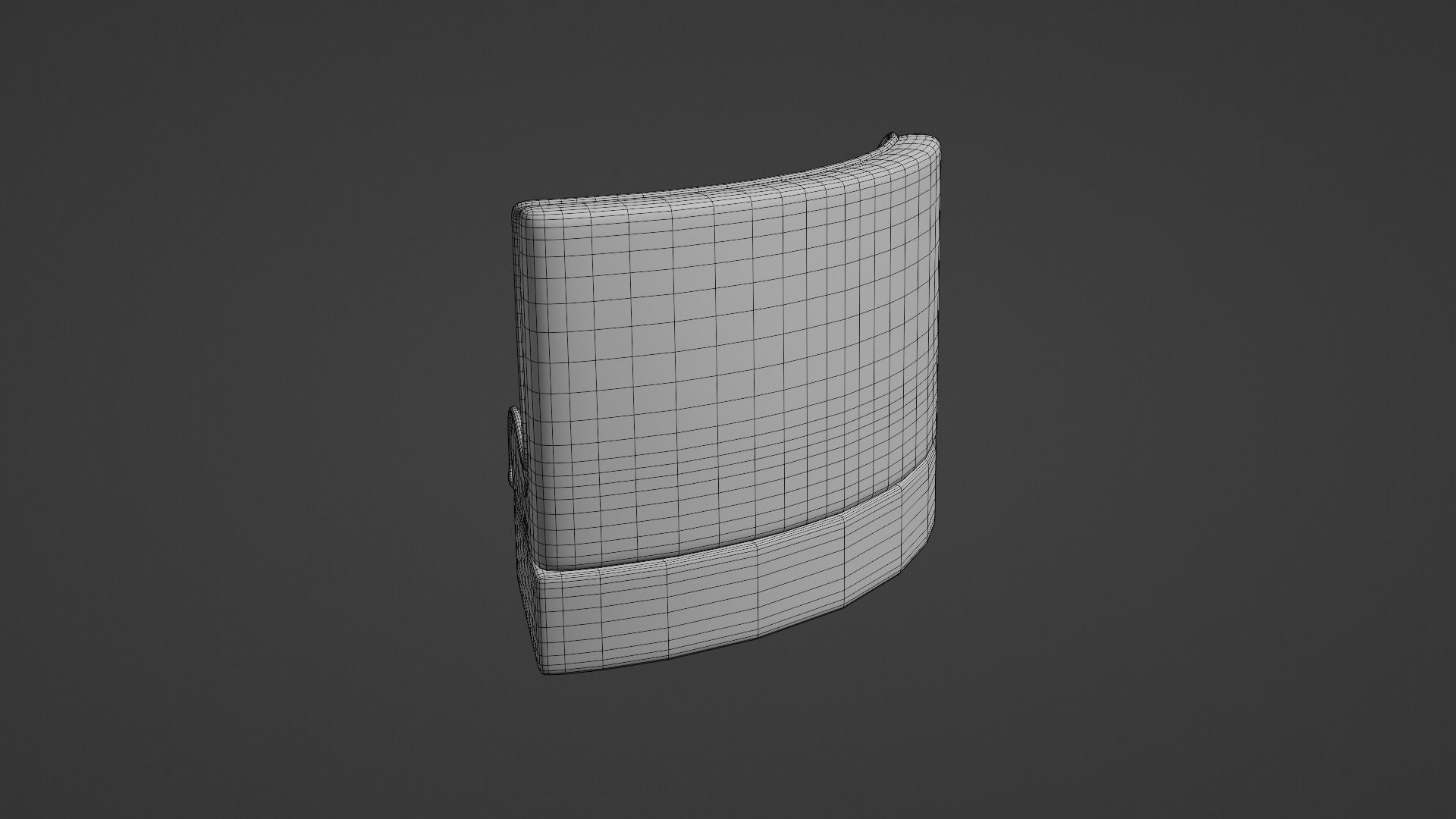 Retro Diner Circular Booth Low-poly 3D model_5