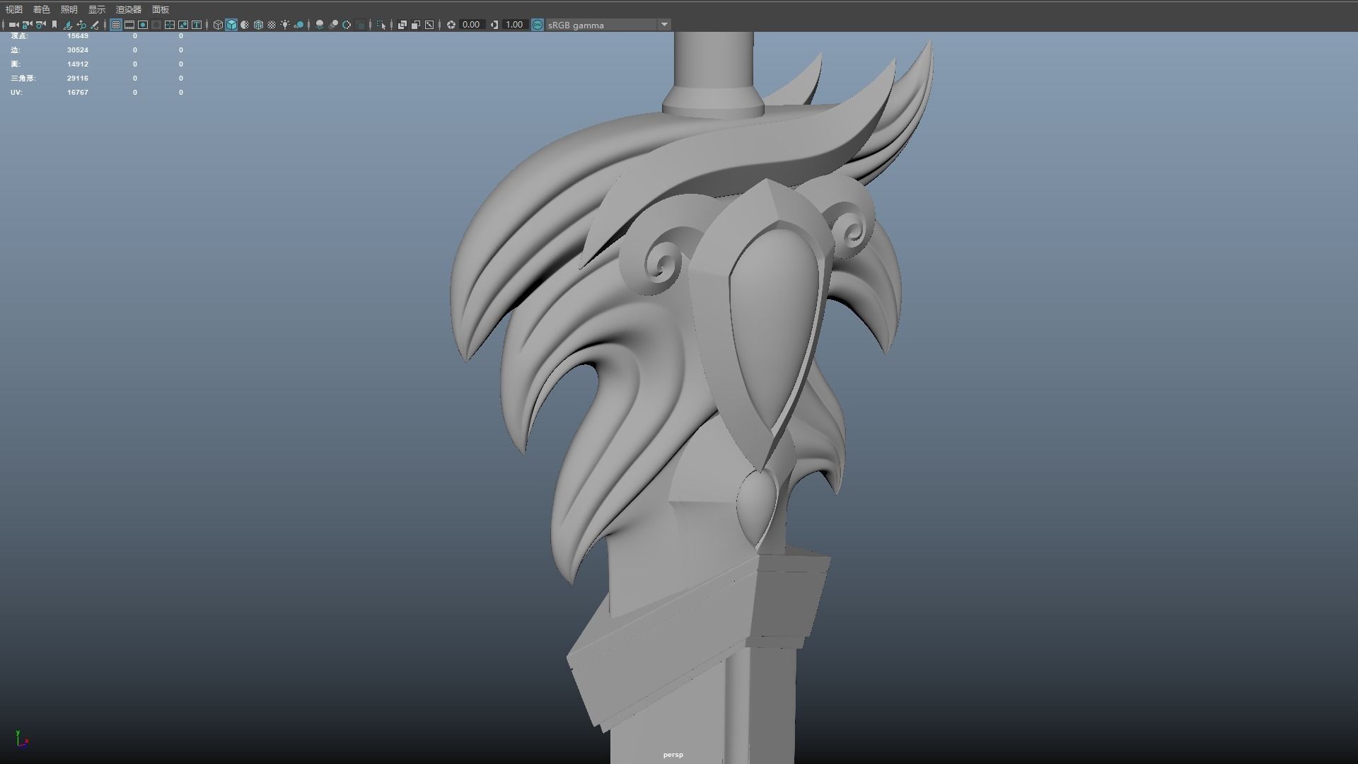 Giant Great Sword Garen LOL League of Legends Excalibur saber 3D model_18