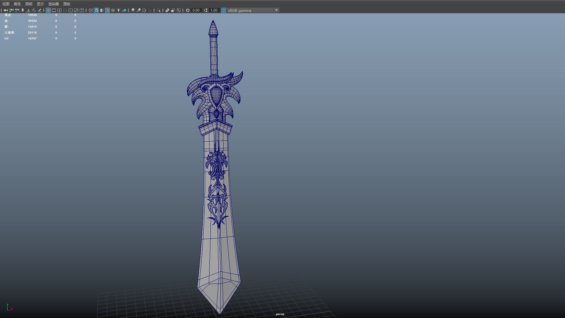 Giant Great Sword Garen LOL League of Legends Excalibur saber 3D model_15