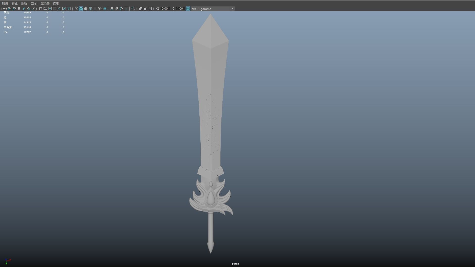 Giant Great Sword Garen LOL League of Legends Excalibur saber 3D model_20