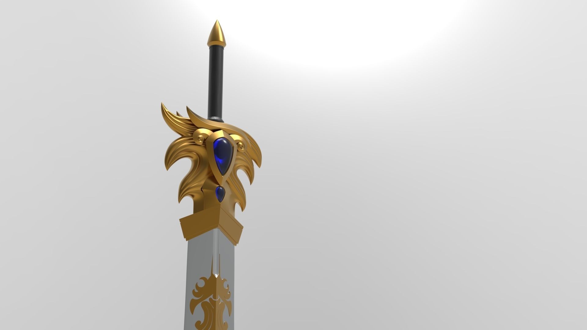 Giant Great Sword Garen LOL League of Legends Excalibur saber 3D model_4