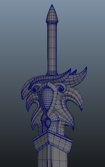 Giant Great Sword Garen LOL League of Legends Excalibur saber 3D model_9