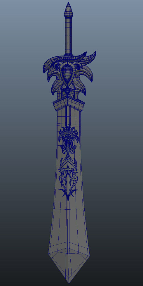 Giant Great Sword Garen LOL League of Legends Excalibur saber 3D model_12