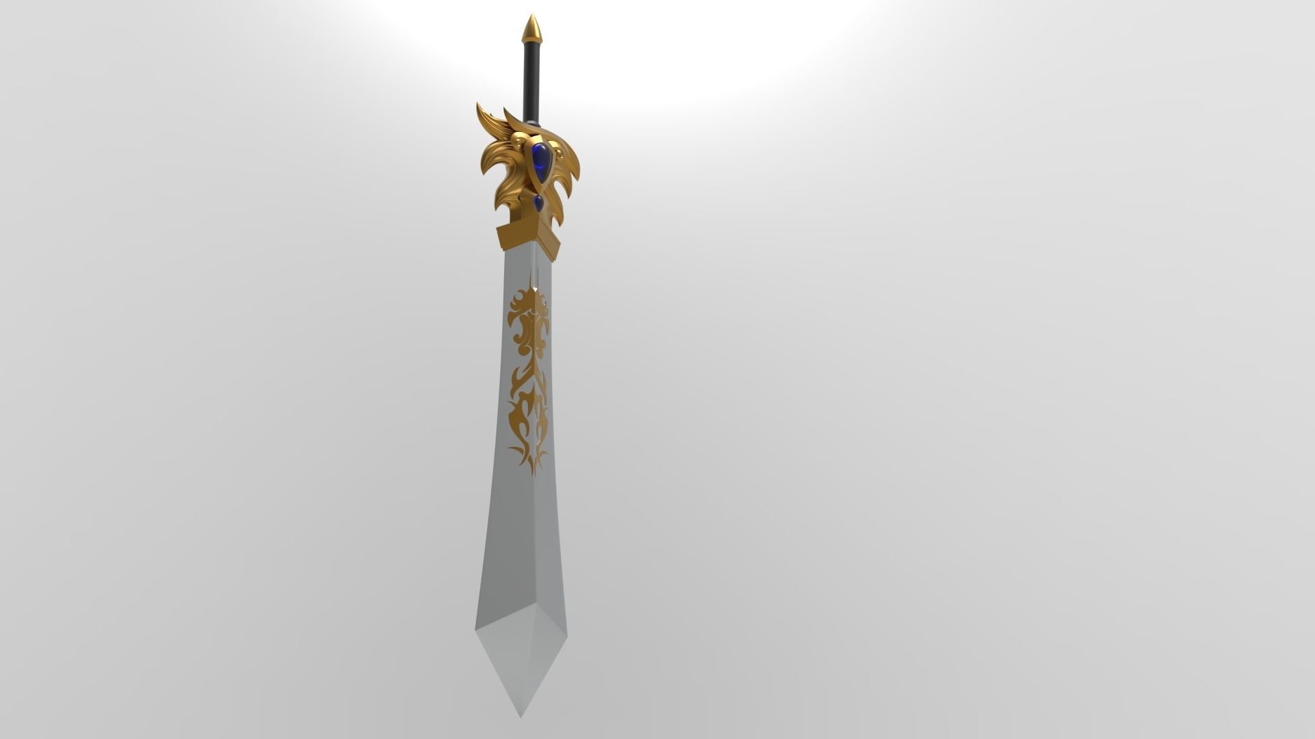 Giant Great Sword Garen LOL League of Legends Excalibur saber 3D model_5