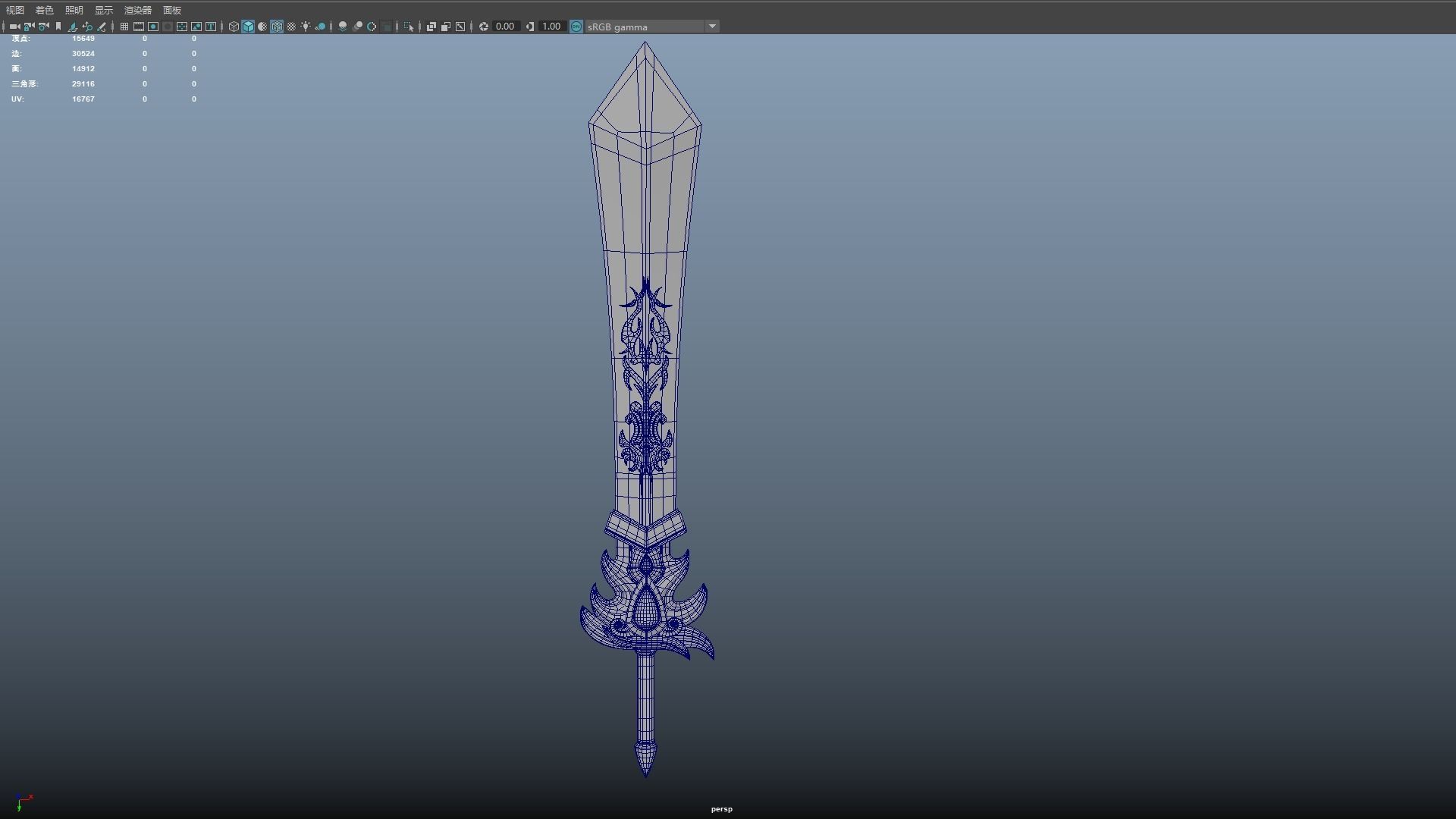 Giant Great Sword Garen LOL League of Legends Excalibur saber 3D model_21