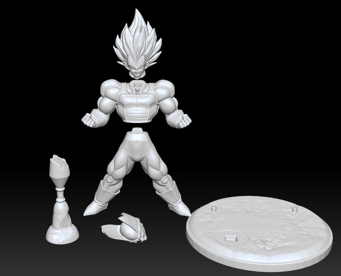 Vegeta Super Saiyan Full Power Dragon Ball Z Figure for 3D print 3D print model_6