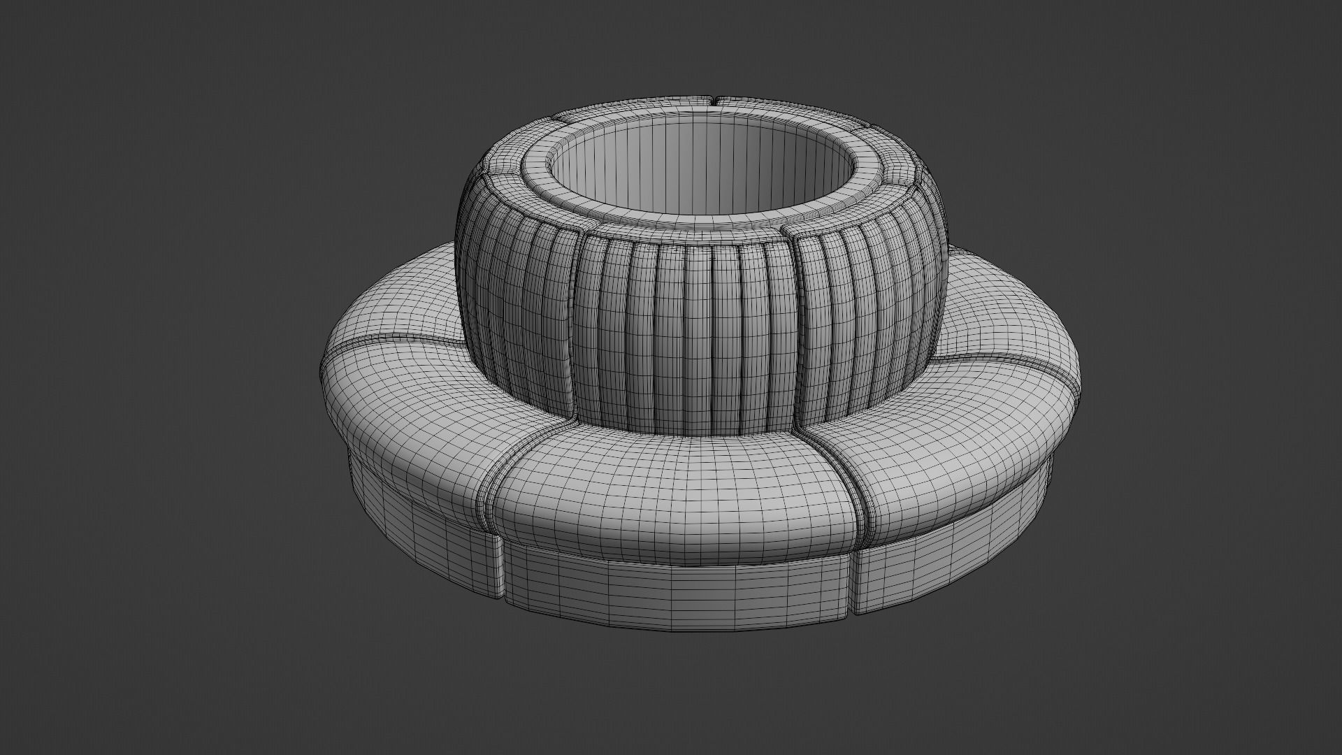 Retro Diner Waiting Booth Low-poly 3D model_5