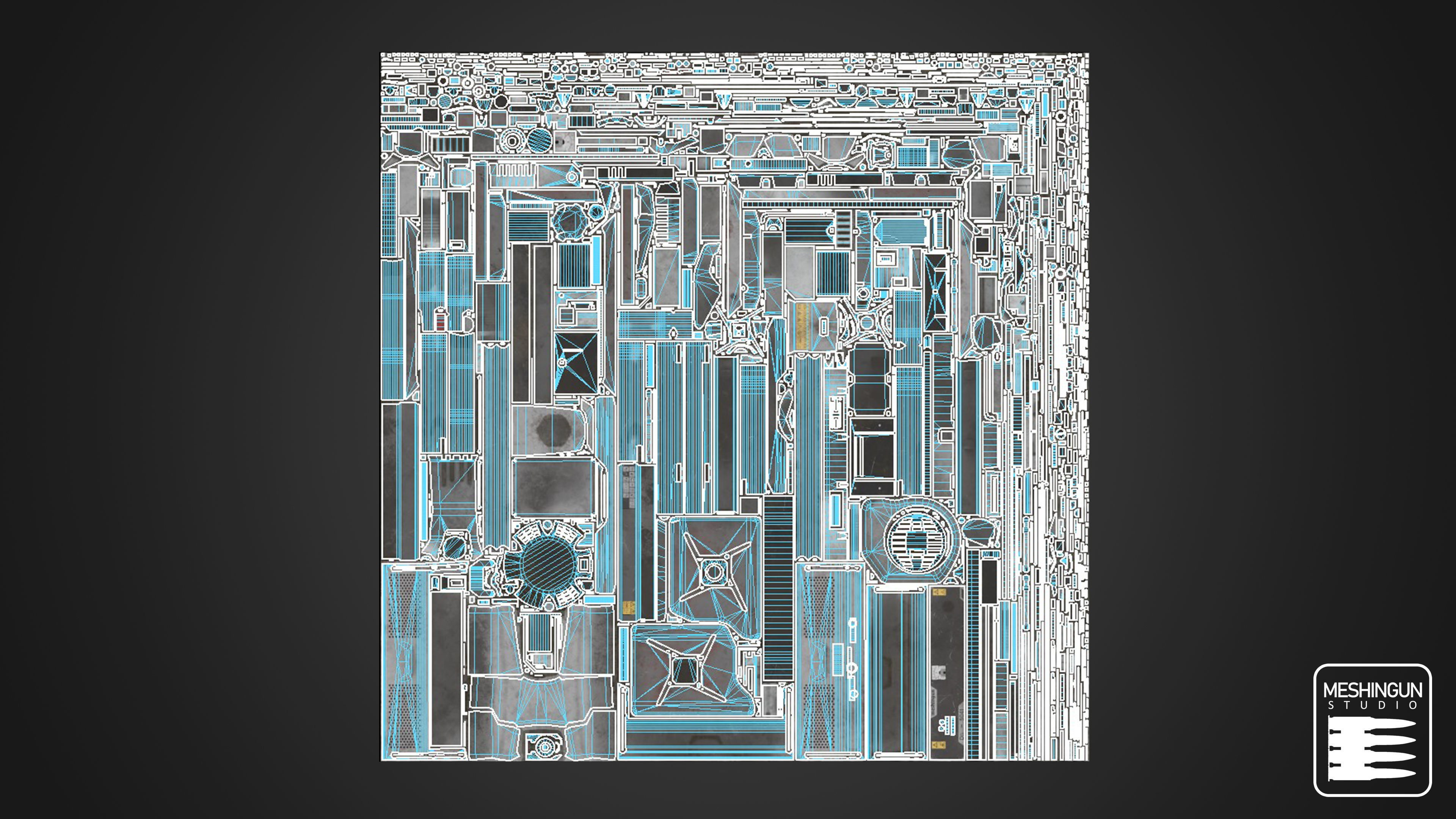 Generator and Canister Low-poly 3D model_5