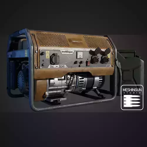 Generator and Canister  Low-poly 3D model
