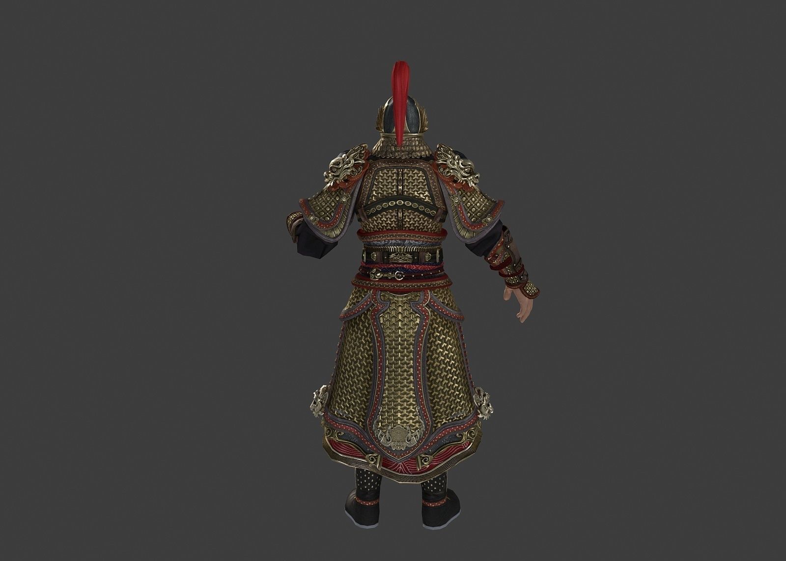 Armor of Ancient Military Generals in the Ming Dynasty 3D model_2