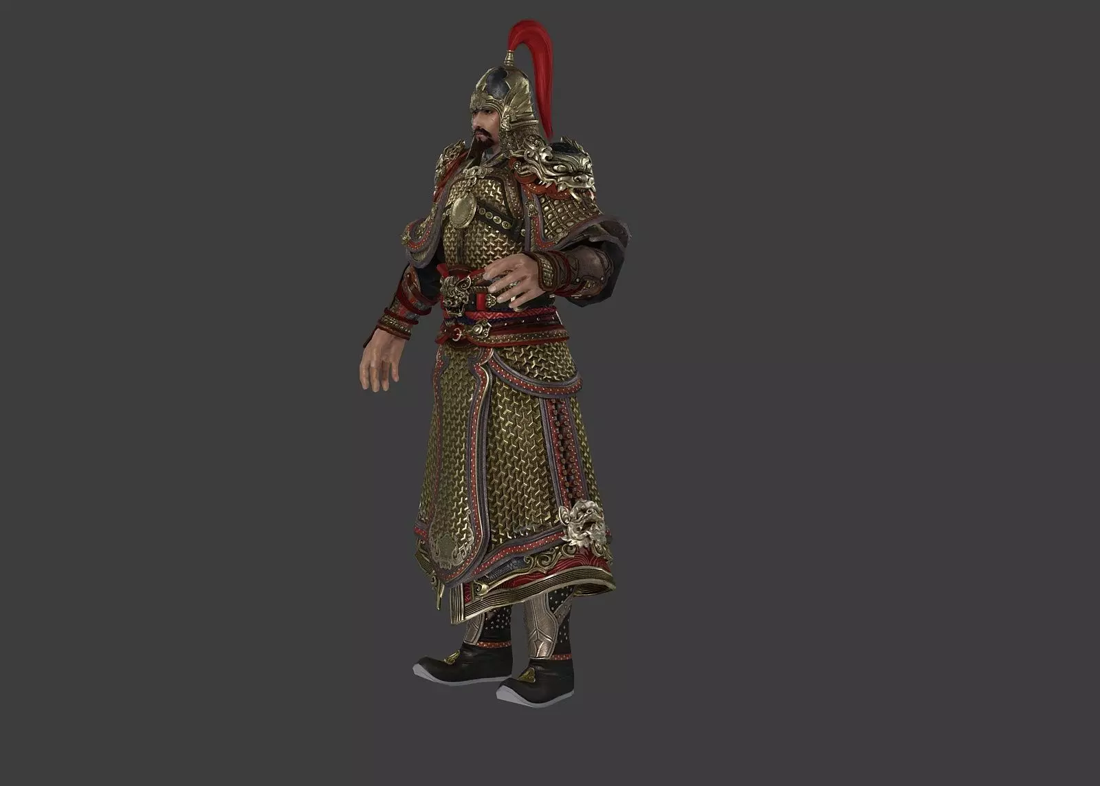 Armor of Ancient Military Generals in the Ming Dynasty 3D model_0