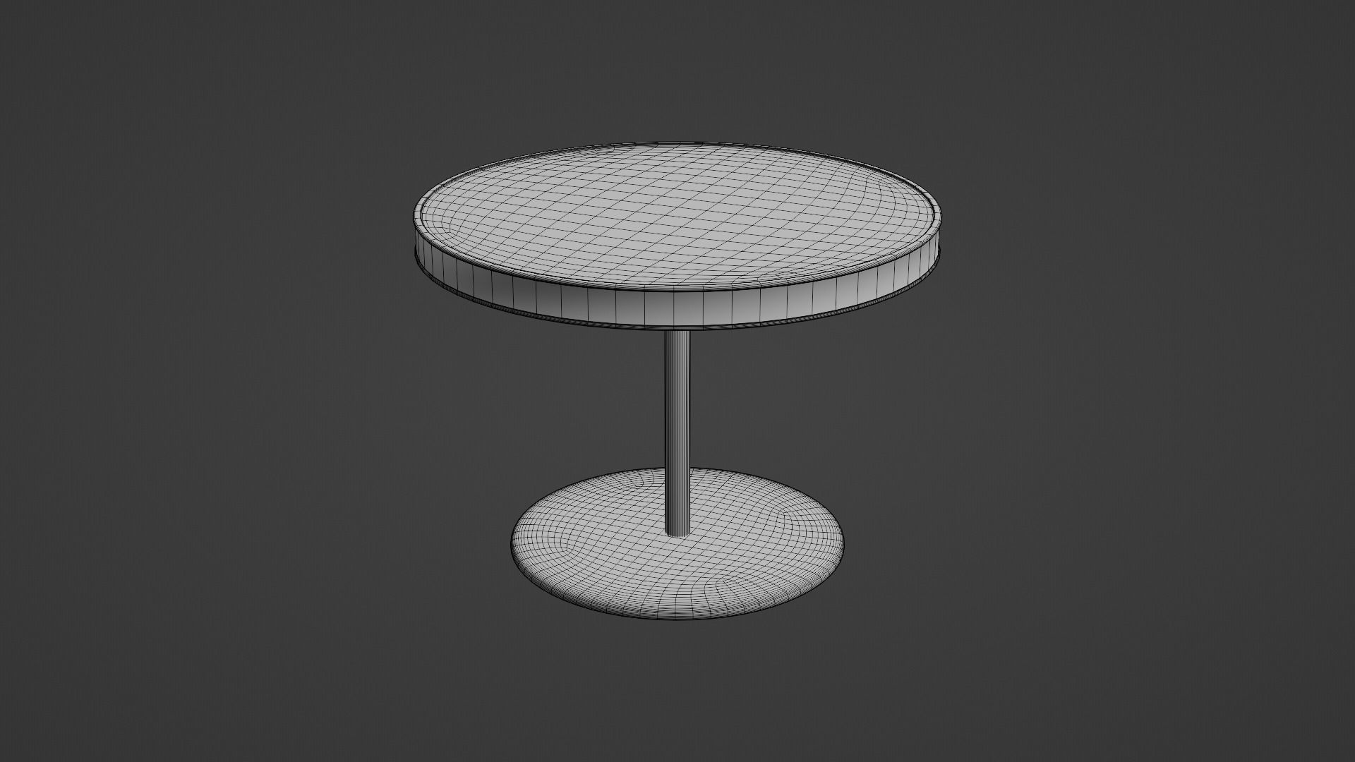 Retro Circular Diner Booth Set Low-poly 3D model_10