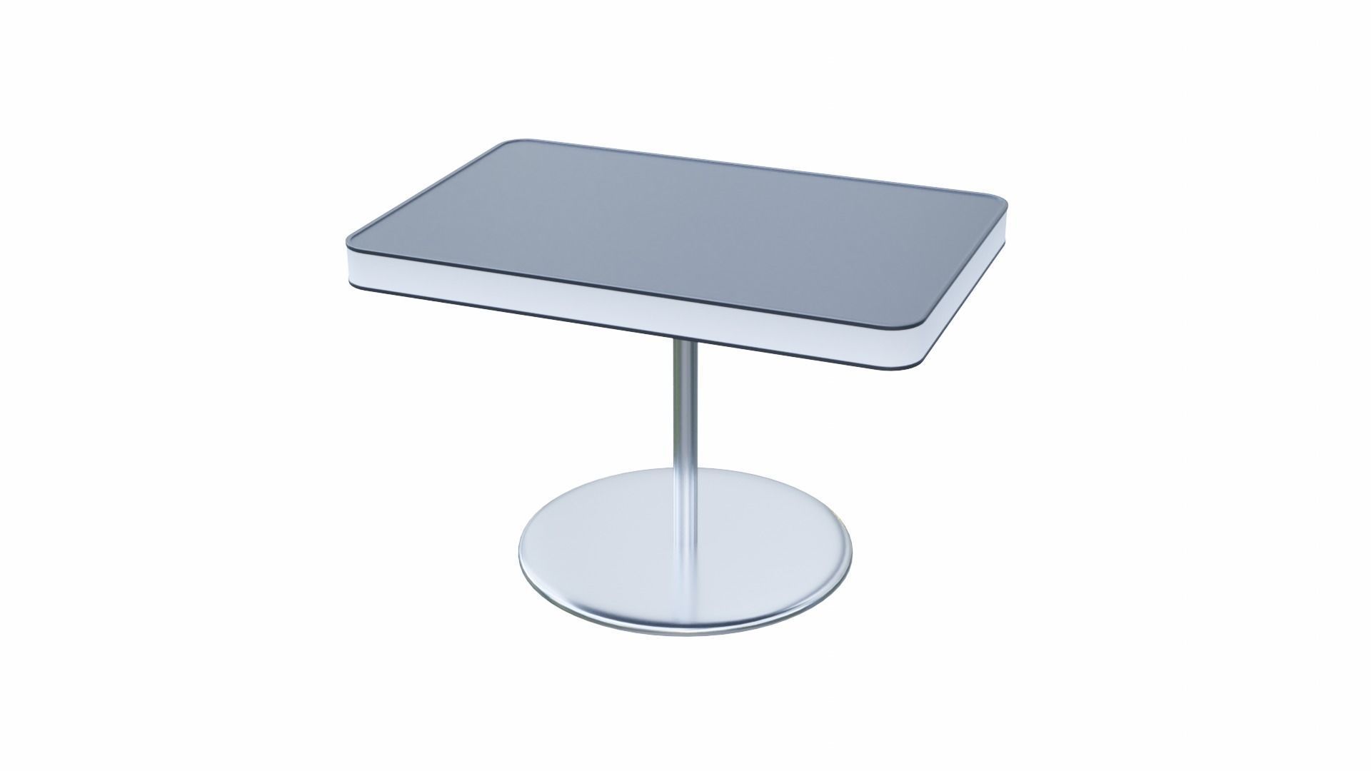 Retro Diner Square Booth Set Low-poly 3D model_8